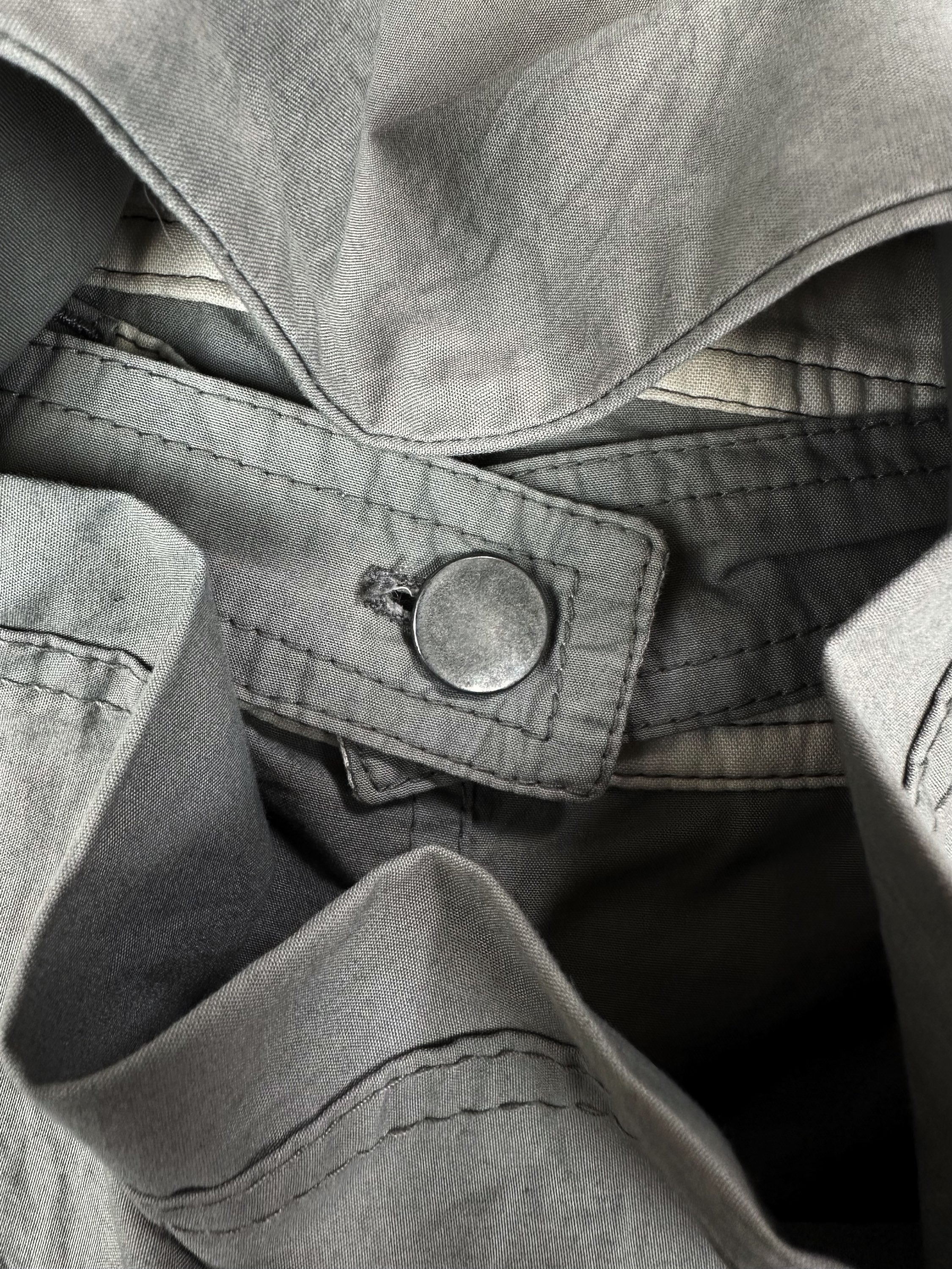 SS01 Huessin Chaylayan Belt Wrap Grey Straight Cut Pants