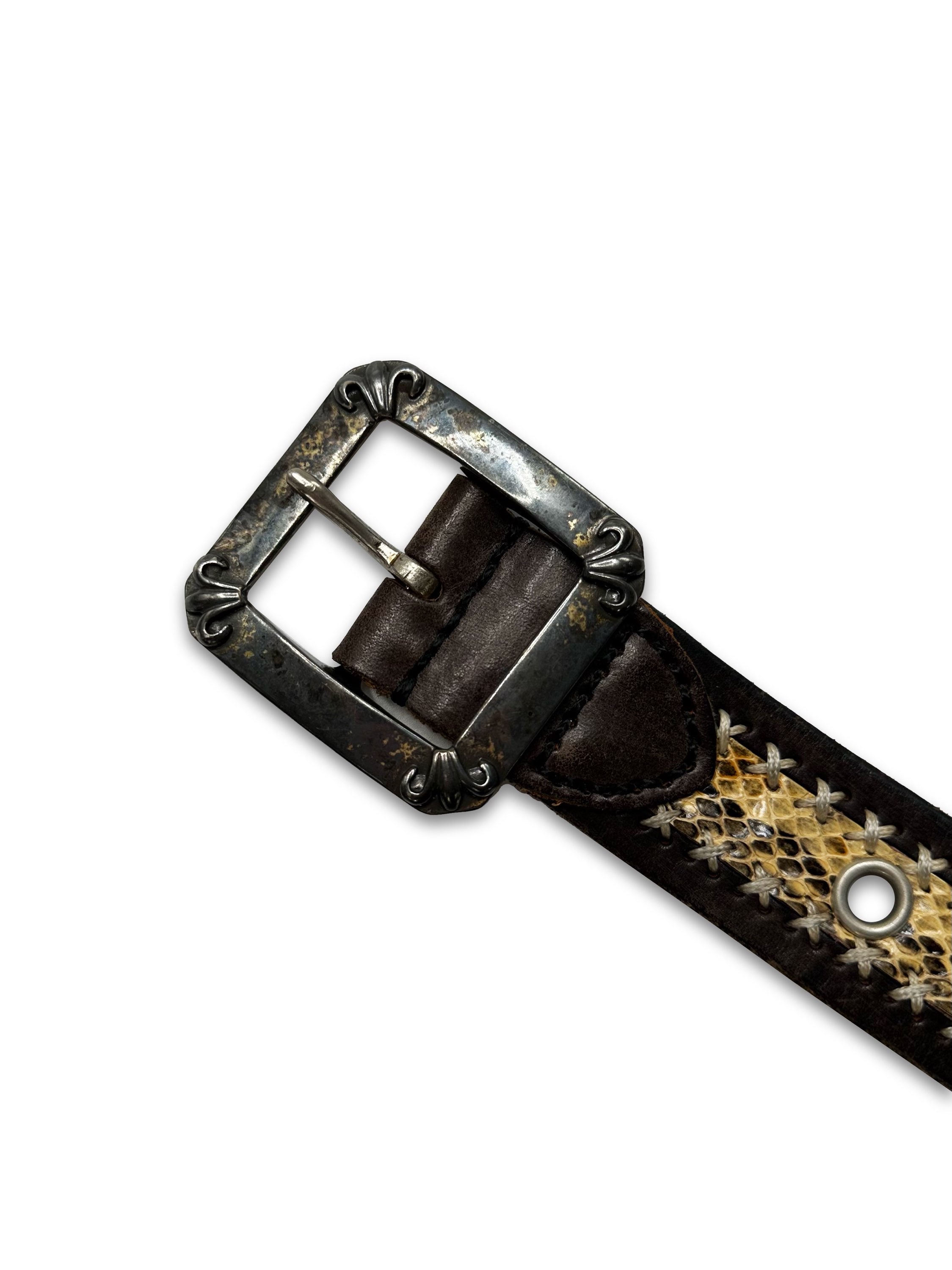 00S TORNADO MART FAUX SNAKESKIN WOVEN WESTERN BELT | ArchiveThreads