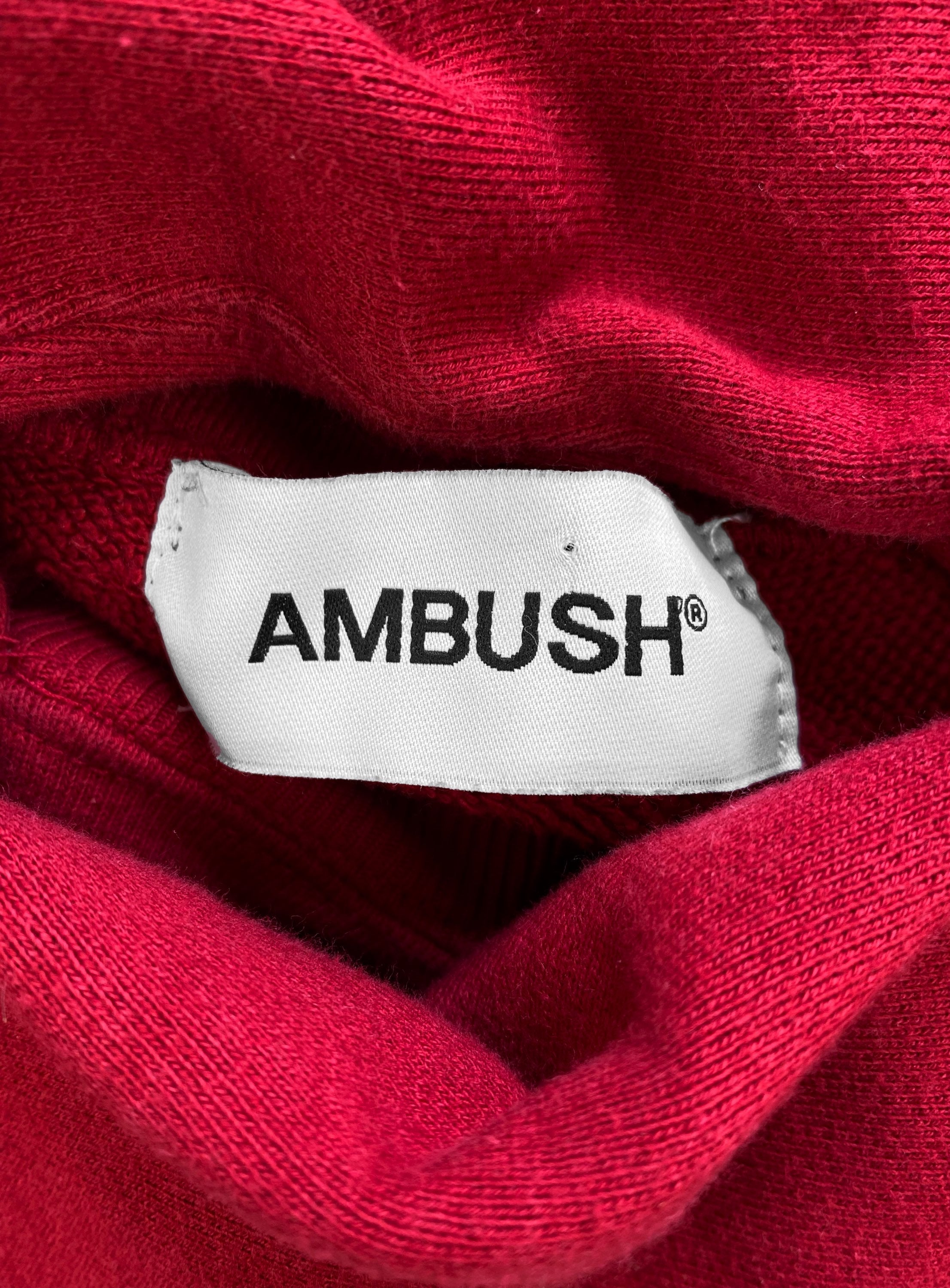 Ambush Design Cherry Red Heavy Weight Logo Hoodie