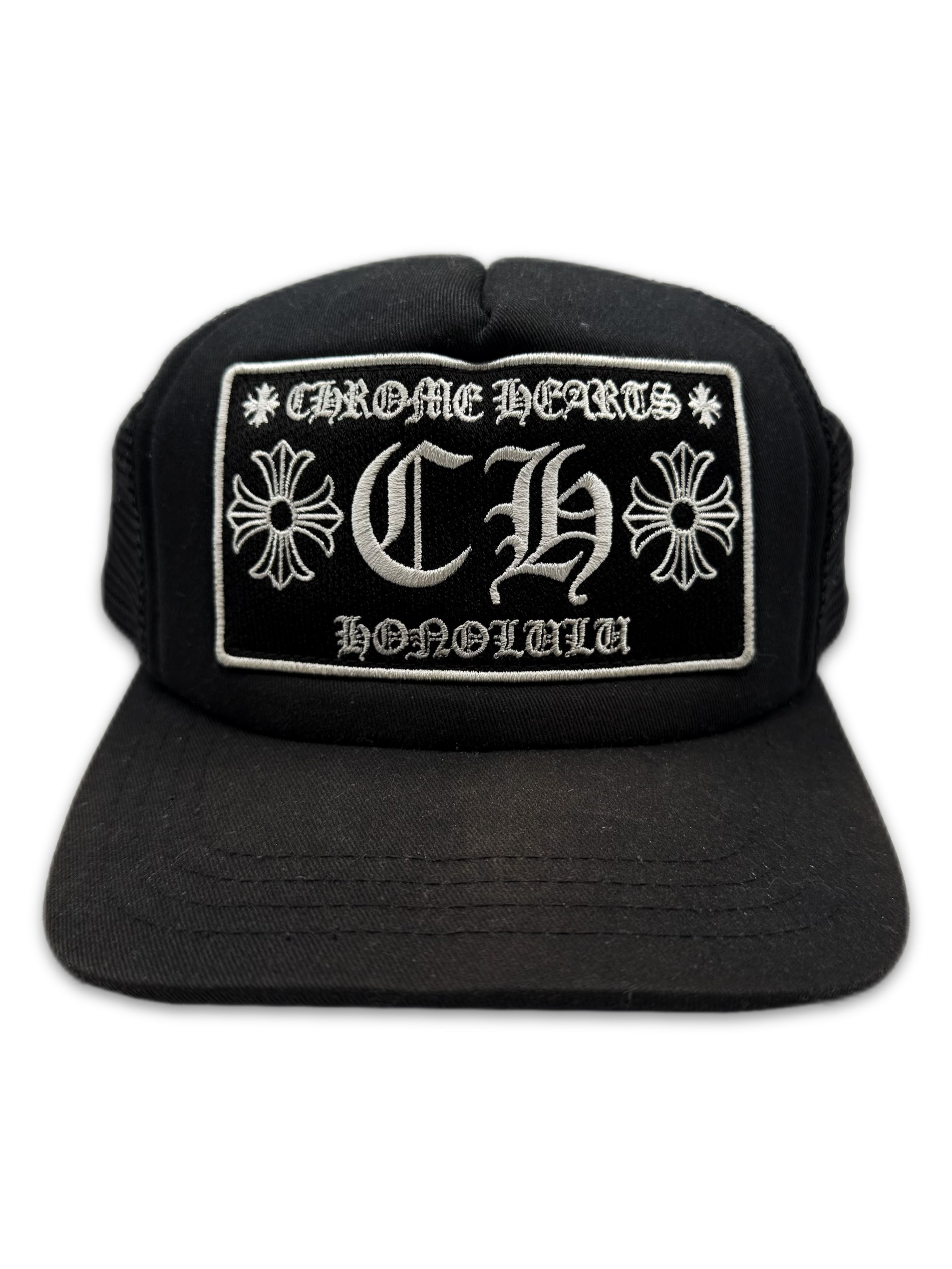 Chrome Hearts Honolulu Exclusive ‘CH’ Mesh Trucker Hat