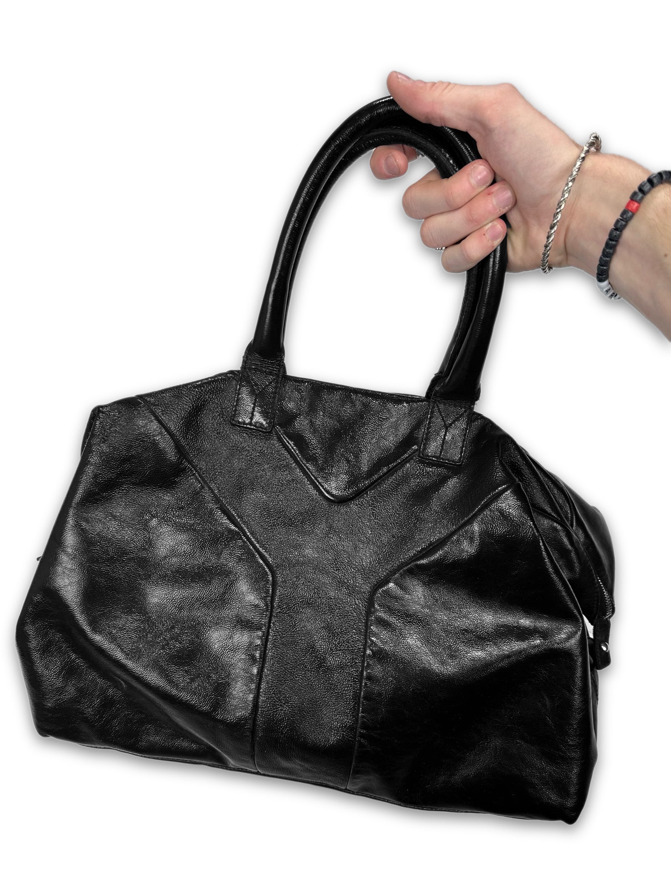 Yves Saint Laurent Patent Leather Gold Hardware Hand Bag