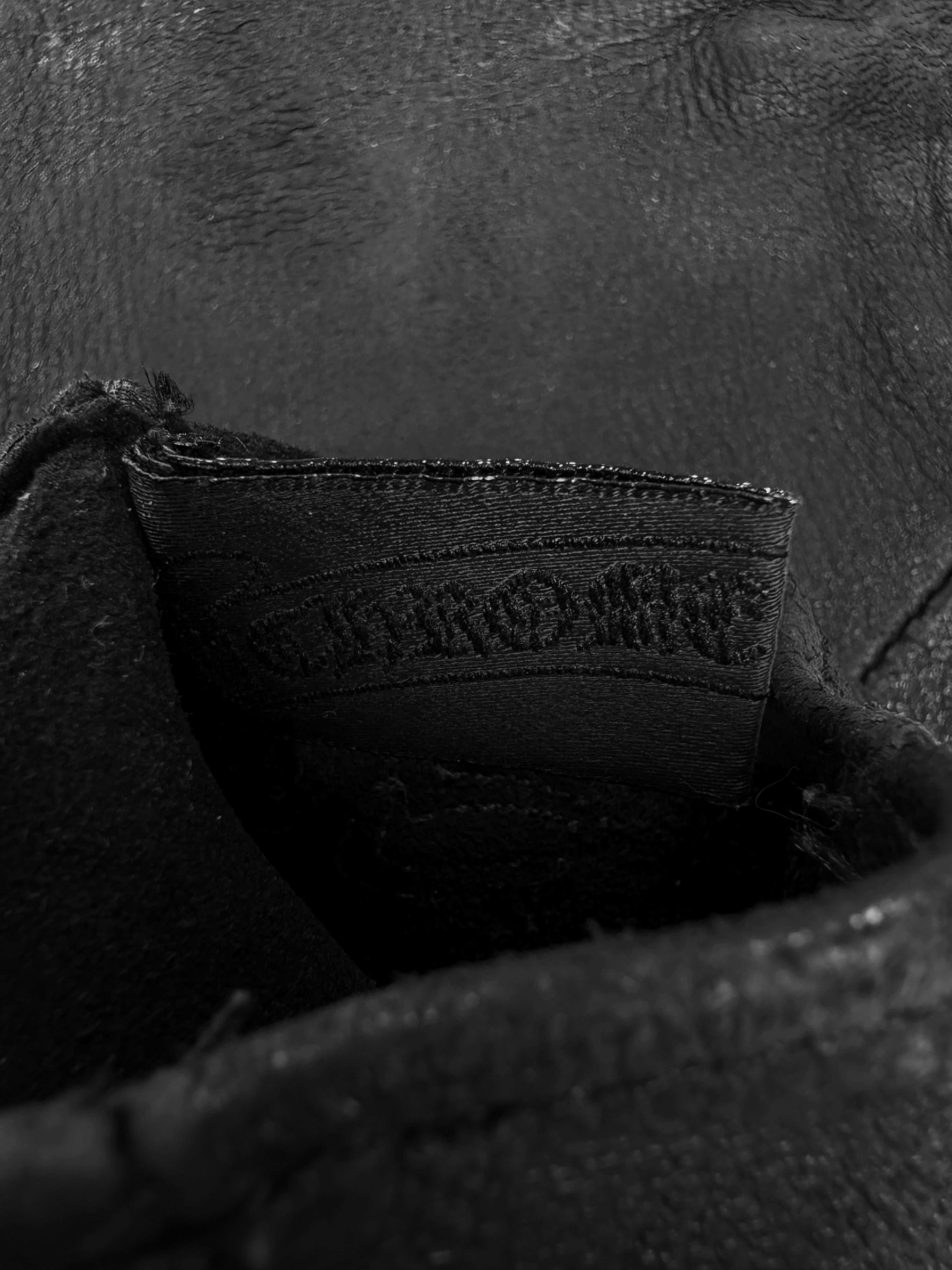 Chrome Hearts Triple Cross Patch Black Leather Driving Gloves