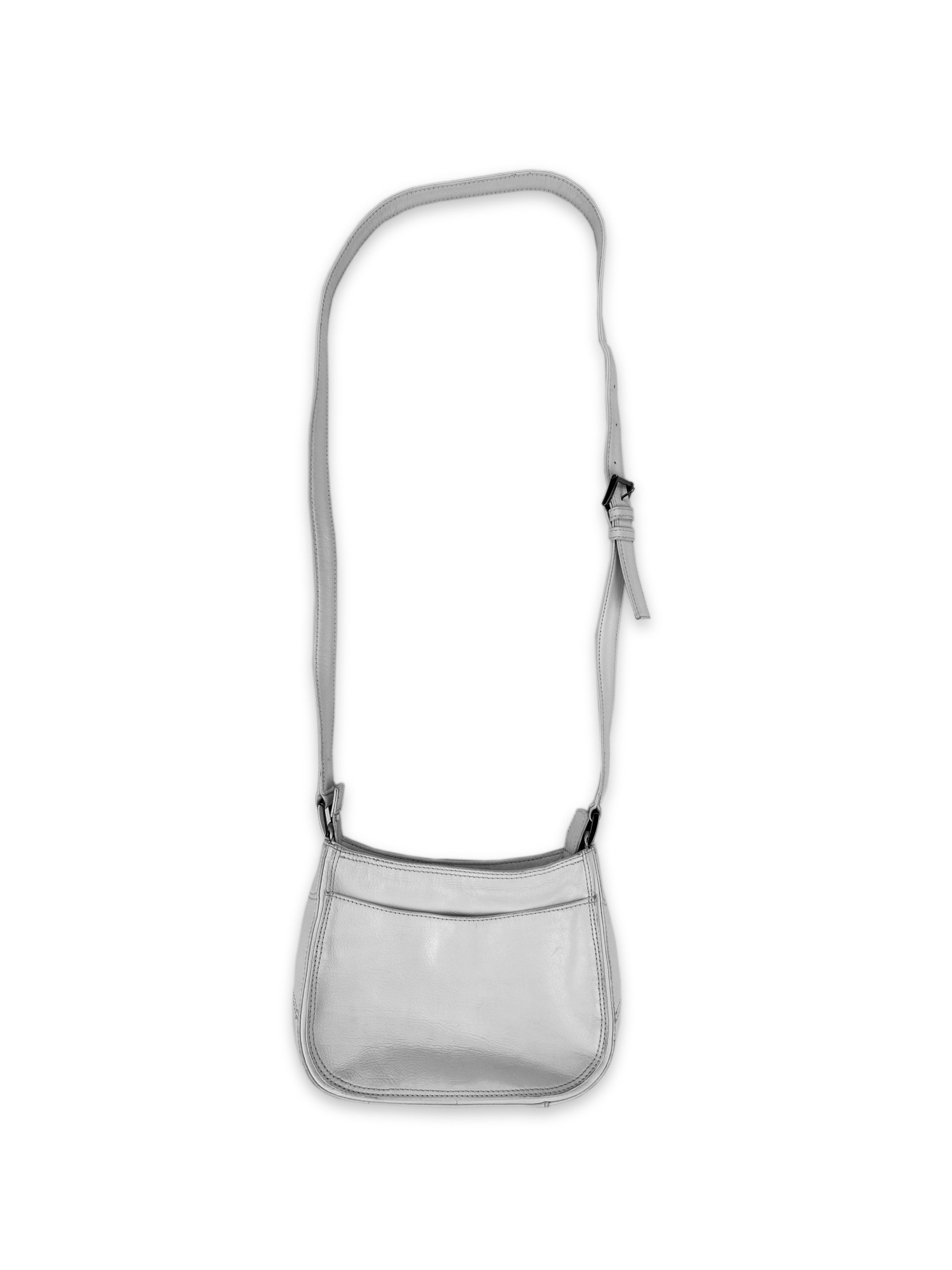 00s Issey Miyake ‘IM Product’ White Leather Crossbody Shoulder Bag