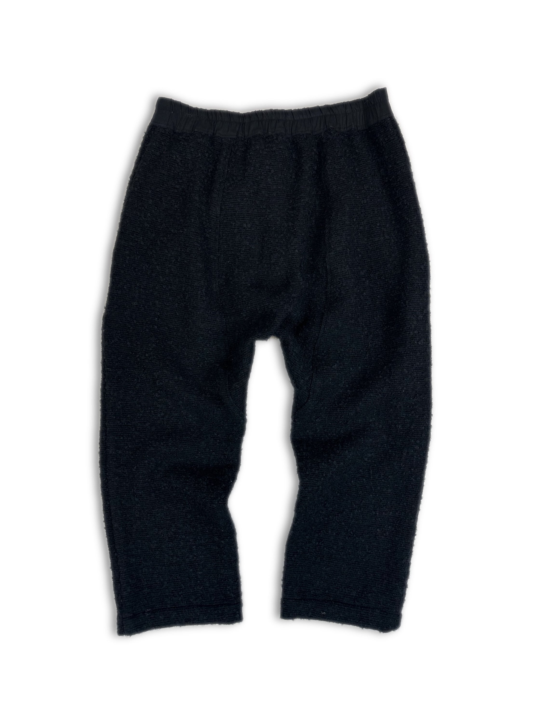 AW15 Rick Owens ‘Sphinx’ Black Fleece Elasticated Cropped Pants