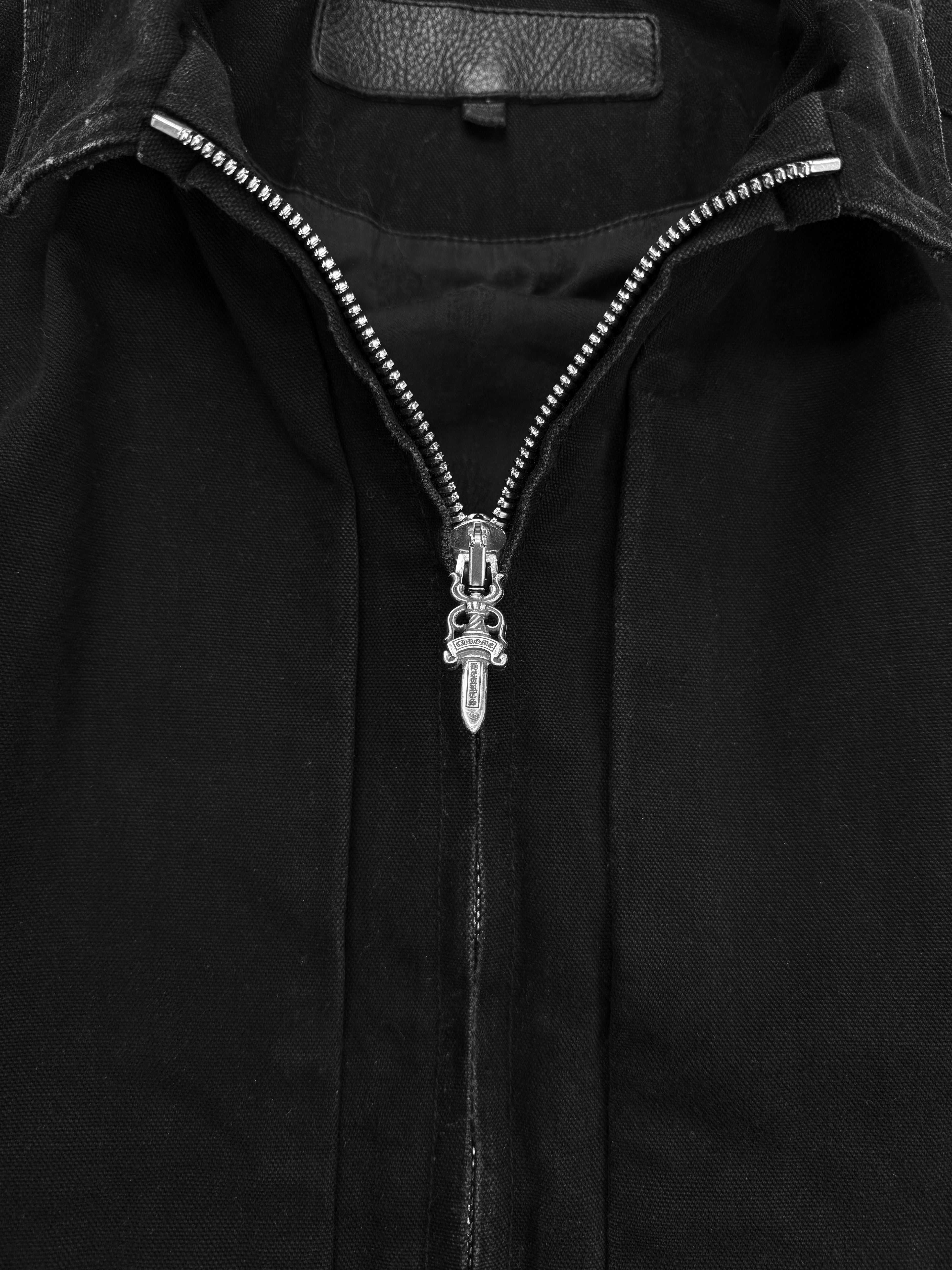Chrome Hearts ‘Street Meat’ Black Dagger Zip Canvas Work Jacket