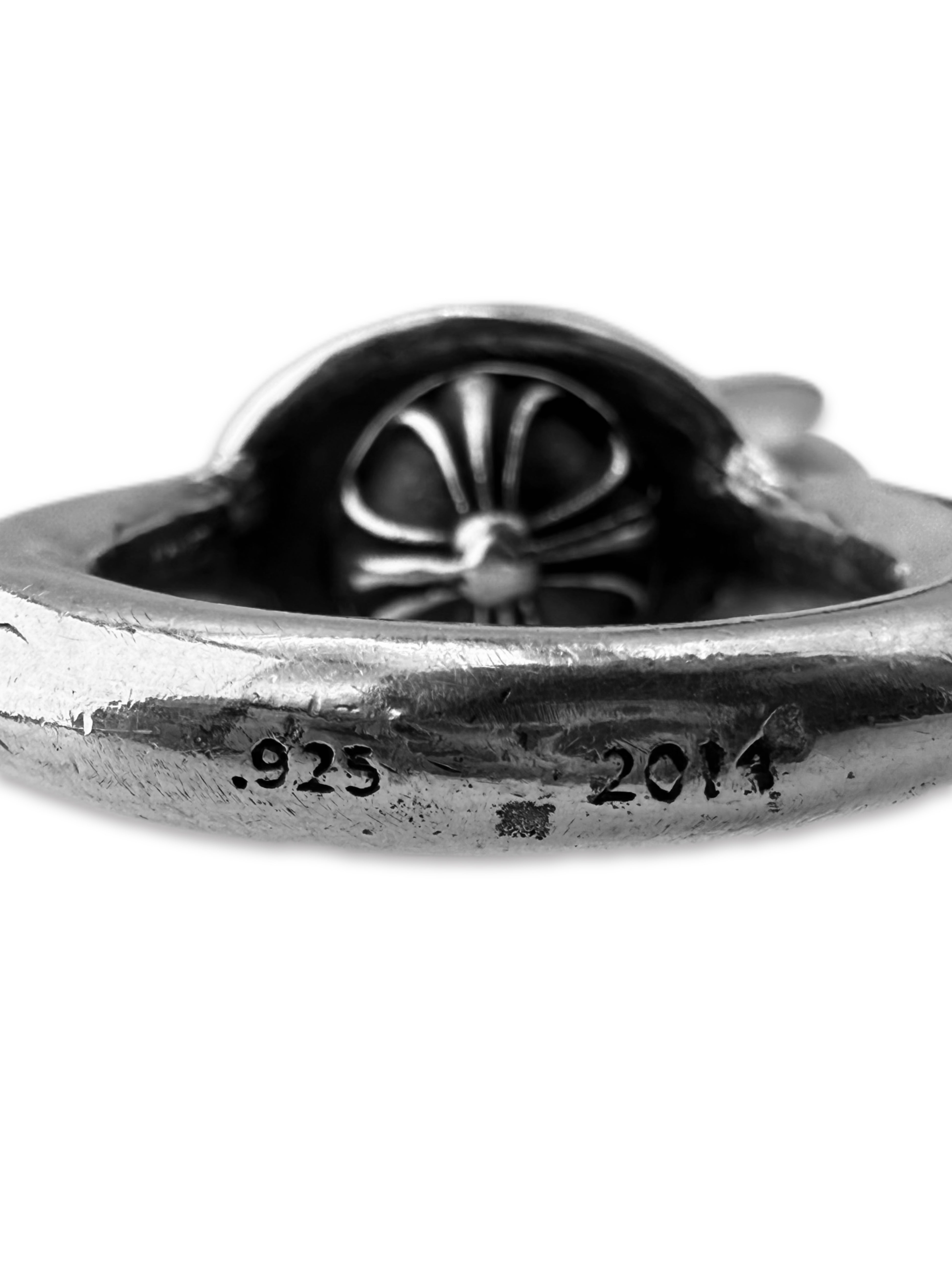Chrome Hearts .925 Silver Hand Etched Cross Carabiner Clip