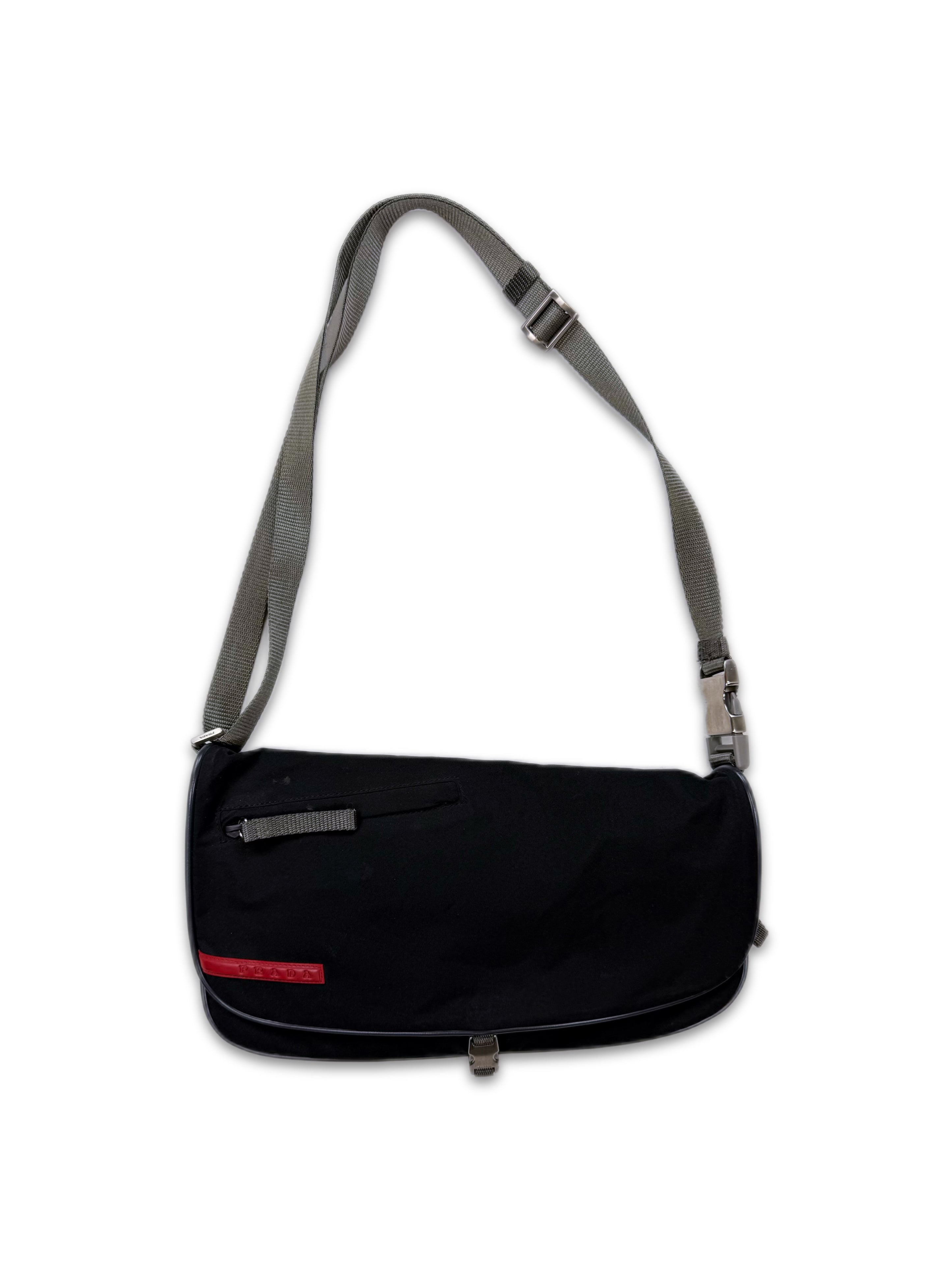 00s Prada Sport Linea Rossa Nylon Cross Body Bag