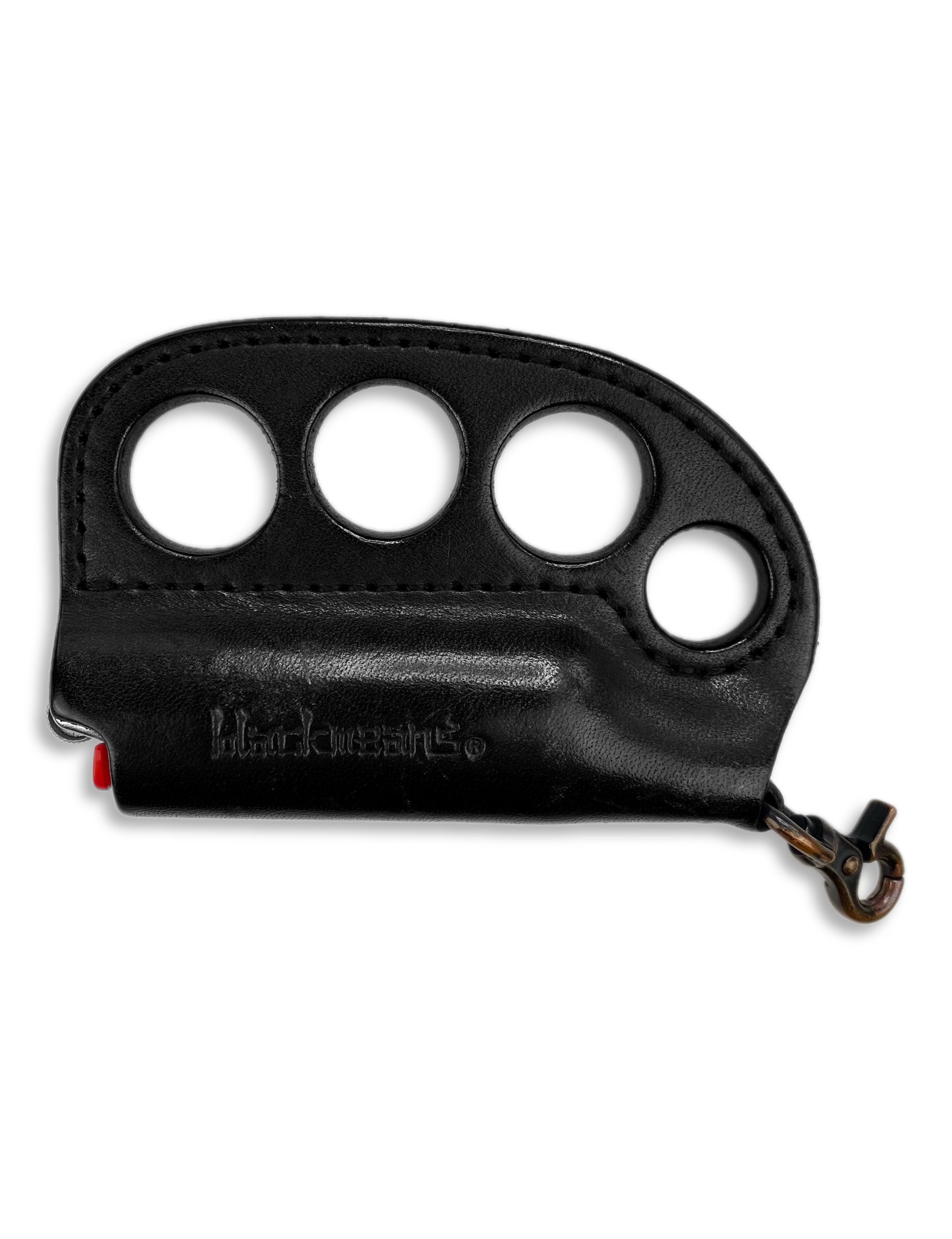 Blackmeans Leather Brass Knuckles Duster Lighter holder