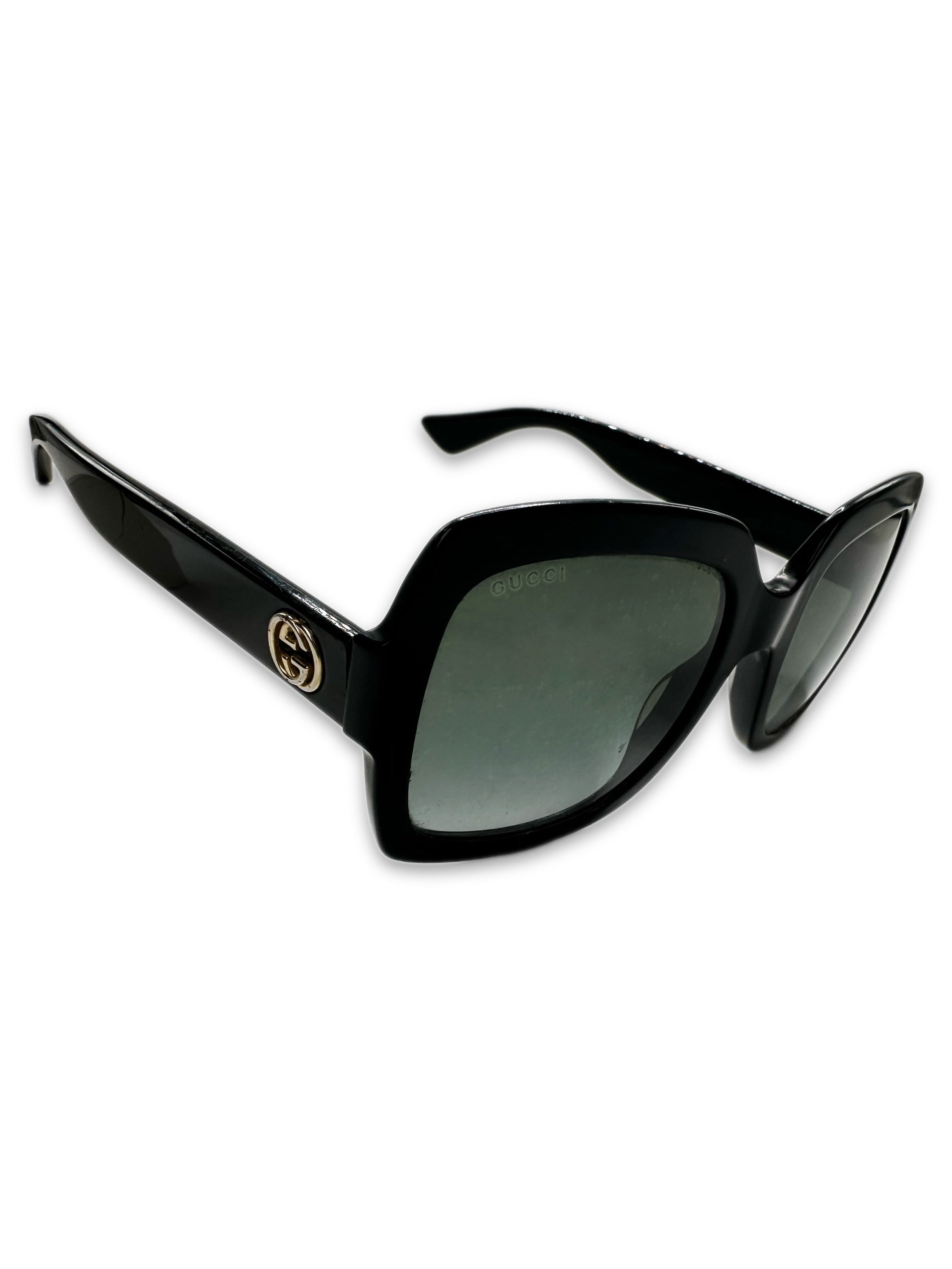 00s Gucci Emerald Green Tint Square Frame Sunglasses