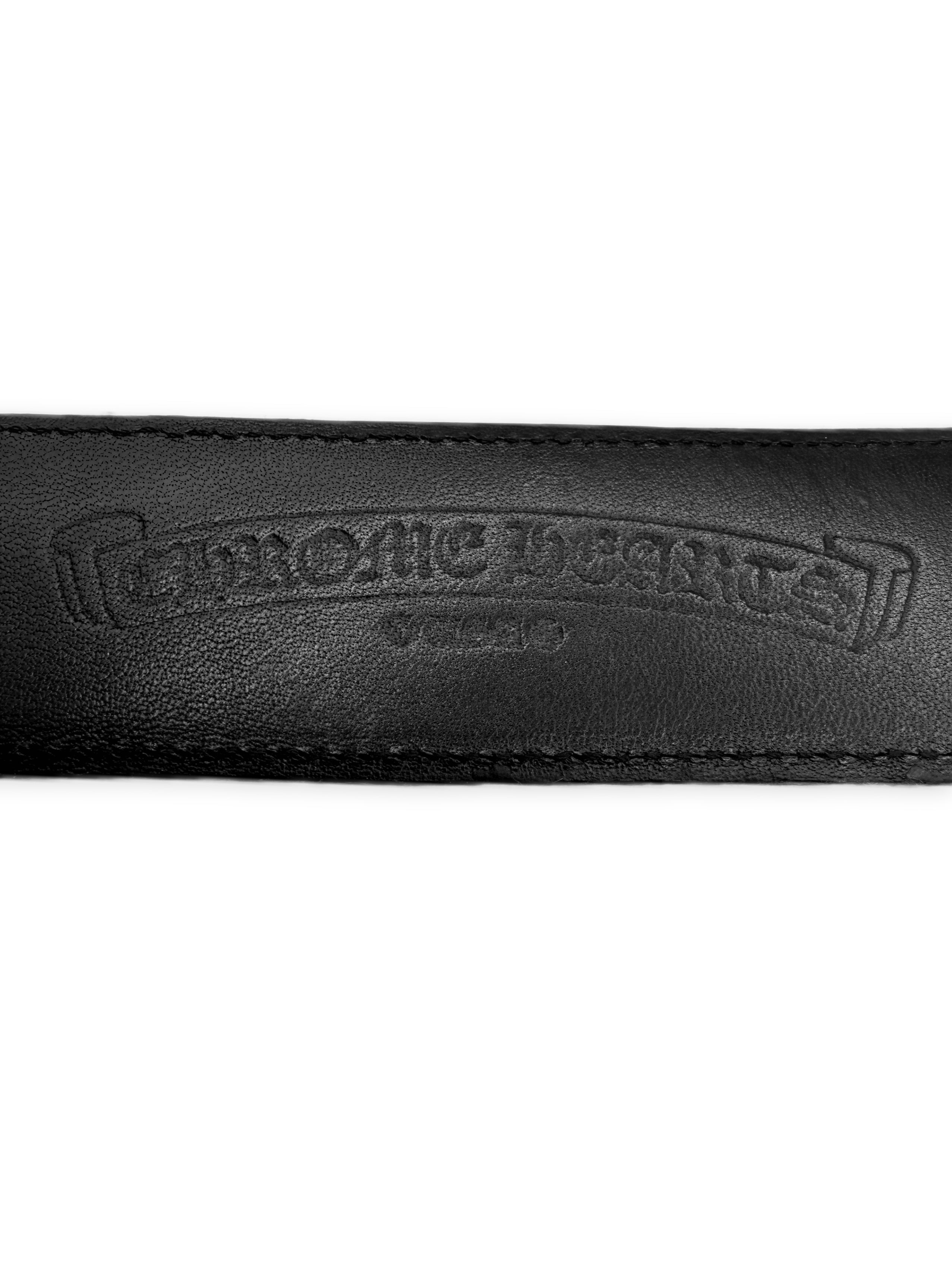 Chrome Hearts Leopard Painted Gunslinger .925 Silver Leather Belt