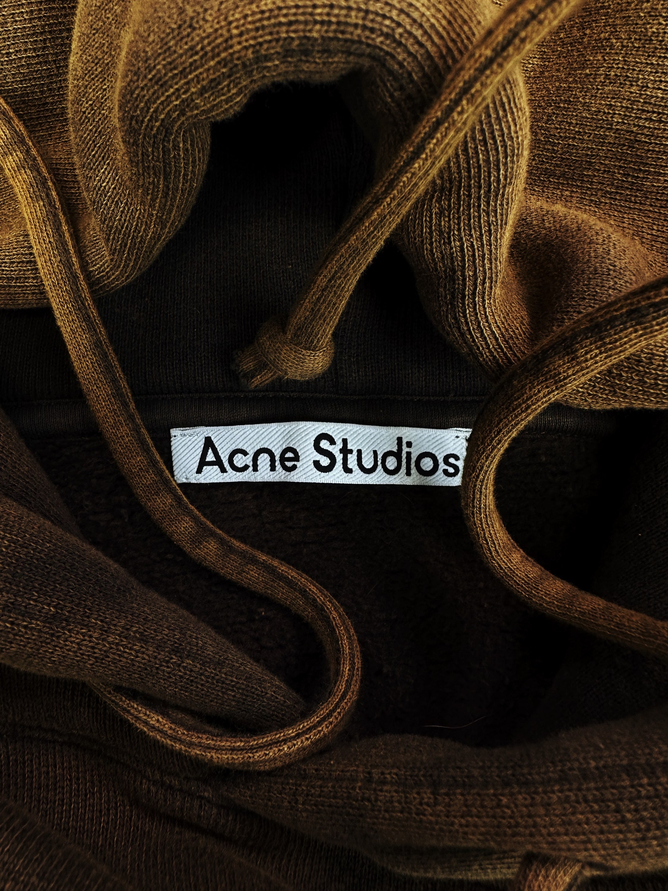 Acne Studios Dark Brown Cropped Heavy Weight Hoodie