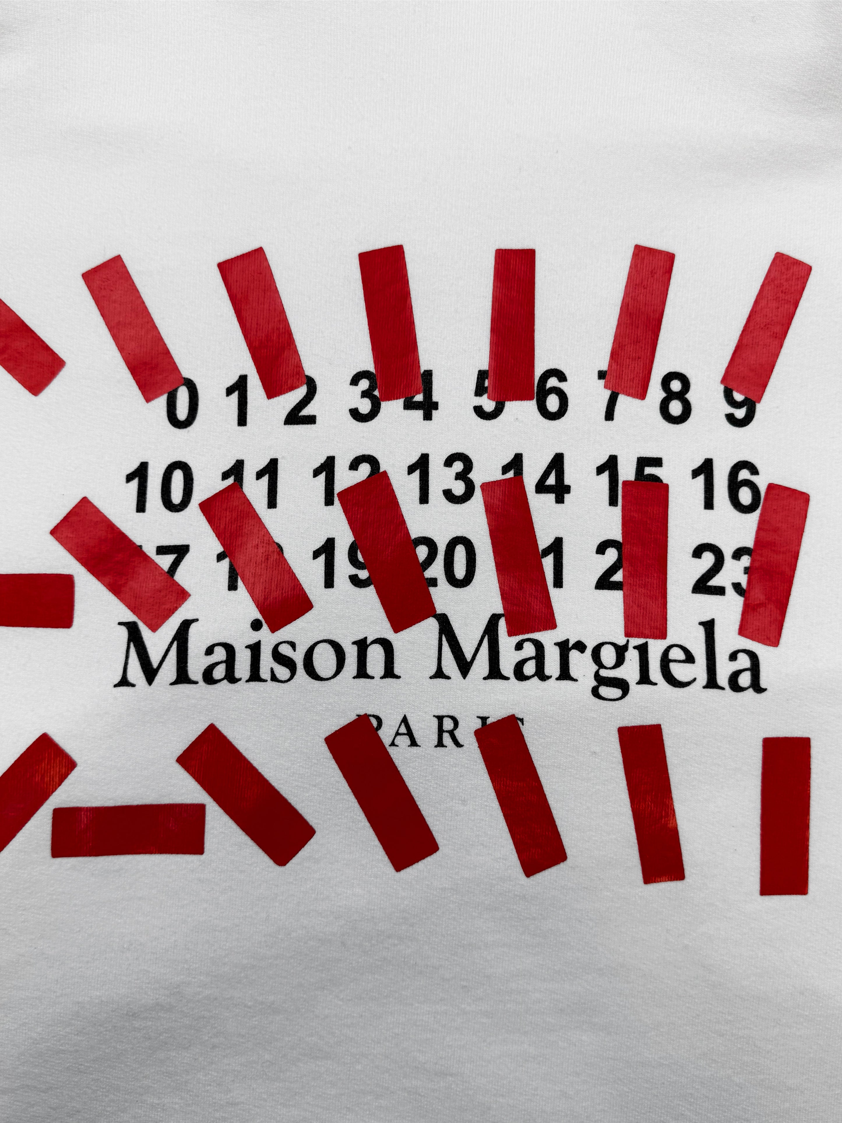 SS22 Maison Margiela ‘Tape’ Chest Logo White Hoodie