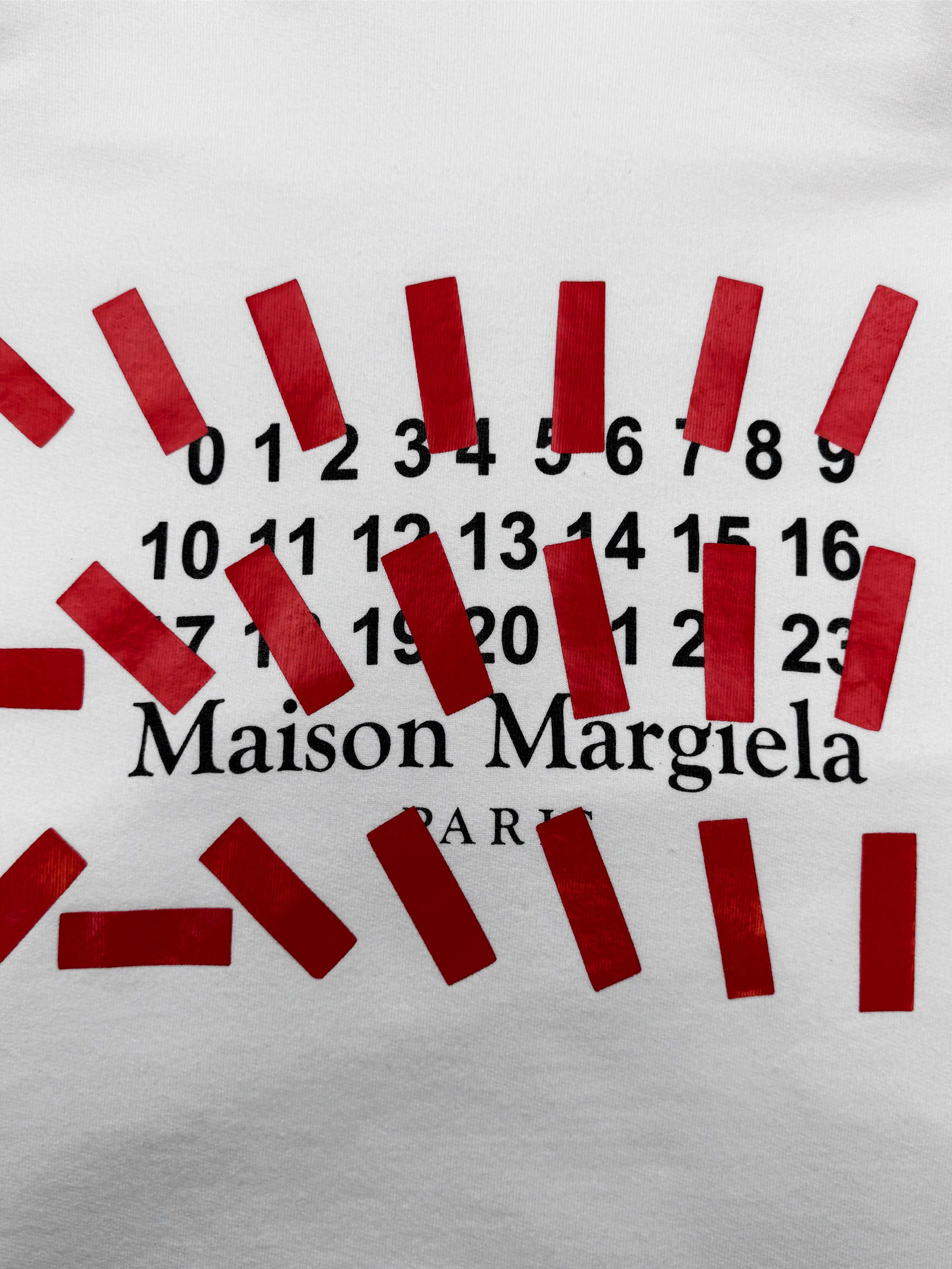 SS22 Maison Margiela ‘Tape’ Chest Logo White Hoodie