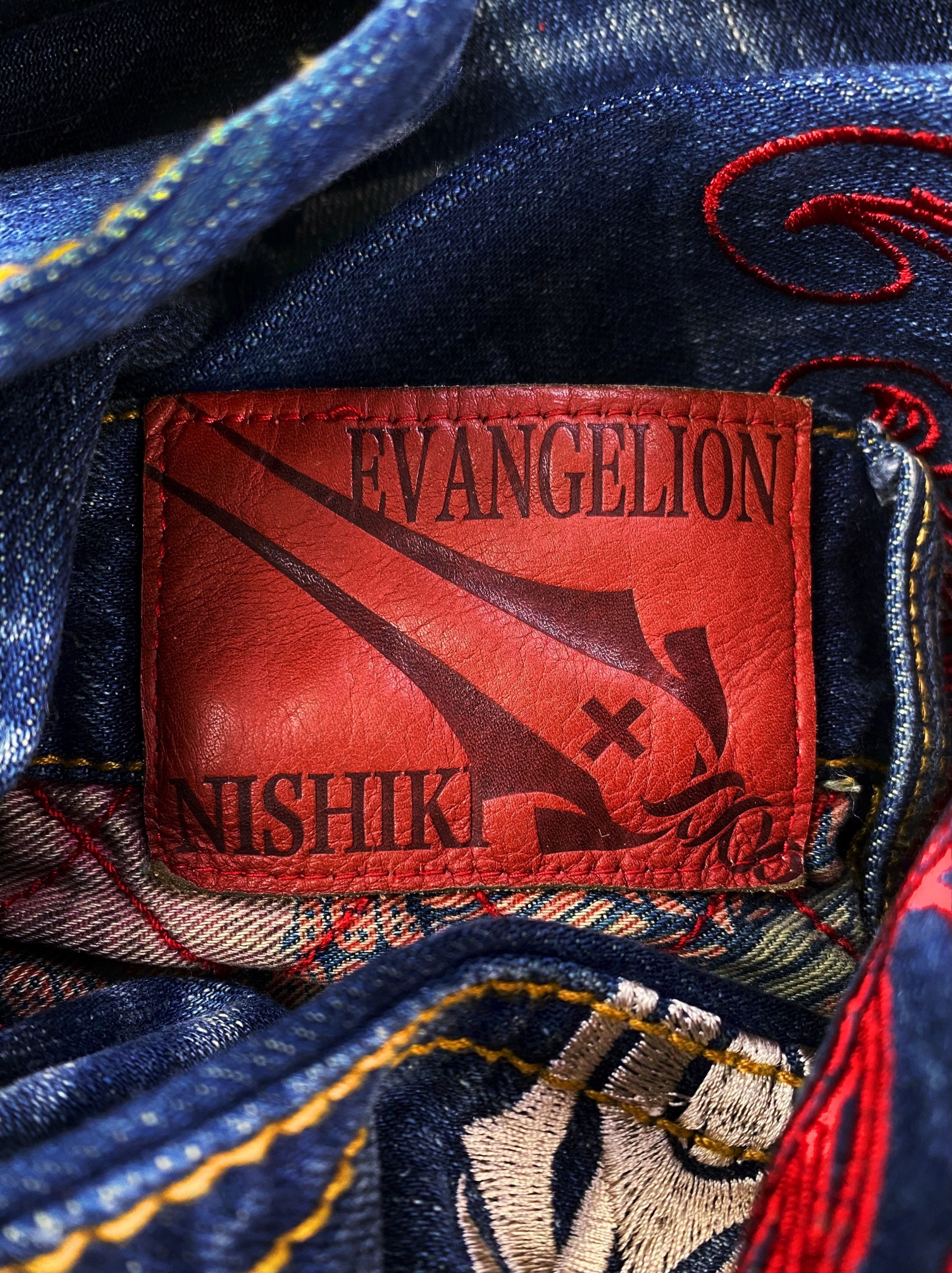 00s Evangelion x Nishiki ‘Neon Genesis’ Embroidered Wide Cut Denim