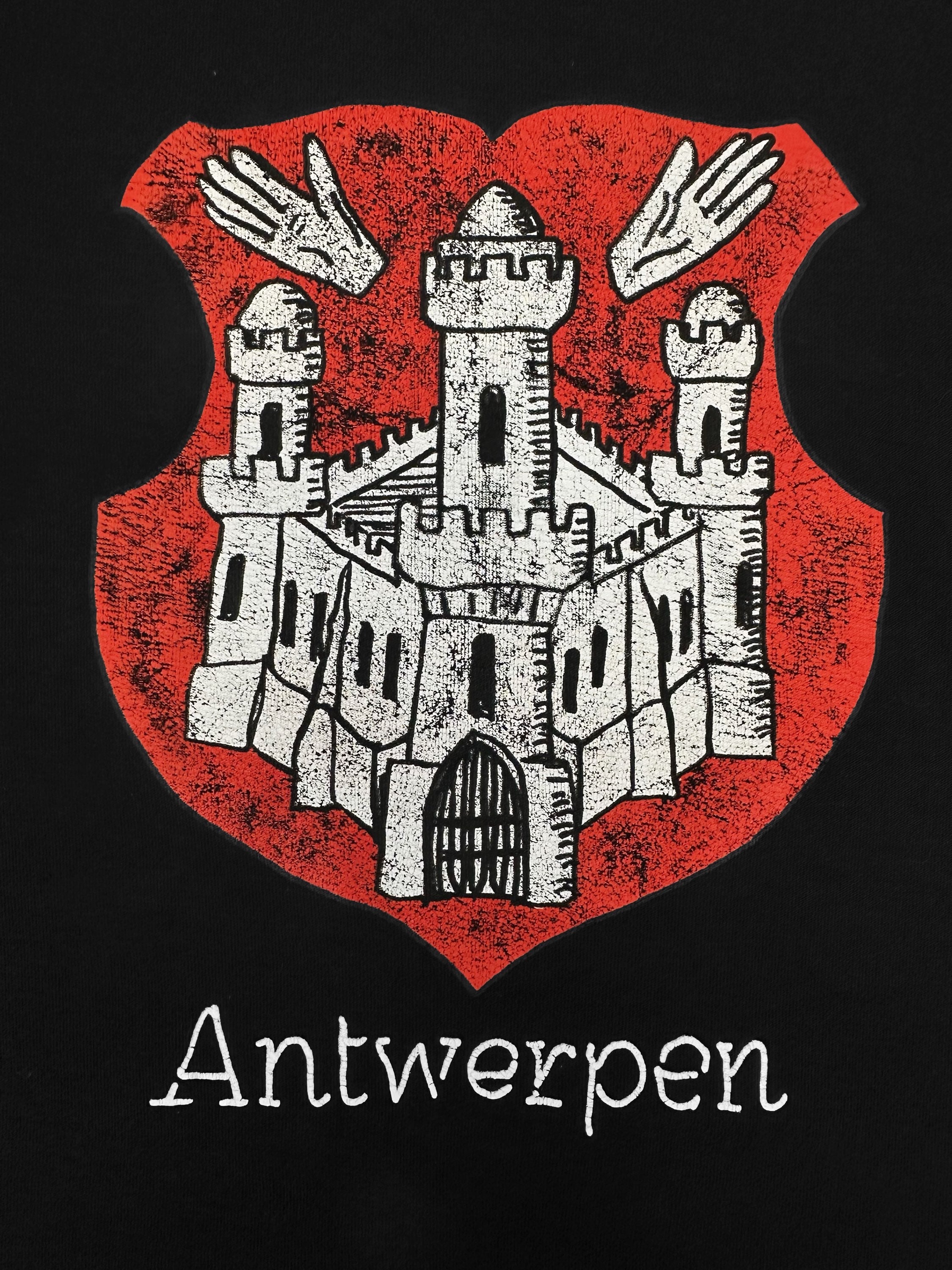 SS24 Balenciaga ‘Antwerpen’ Castle Graphic Distressed T-Shirt