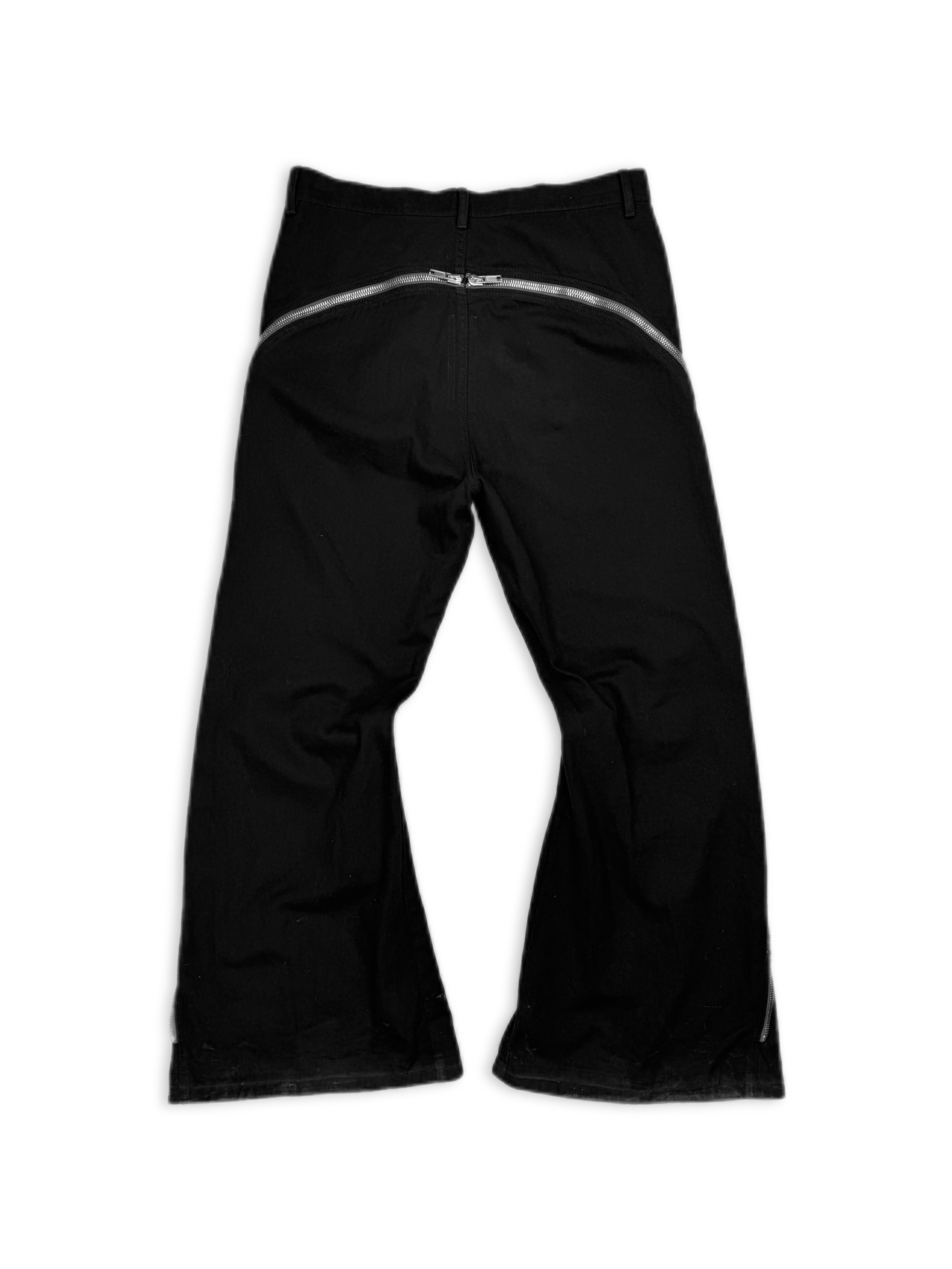 SS22 Rick Owens ‘Fogachine’ Banana Zip Bolan Flared Jeans