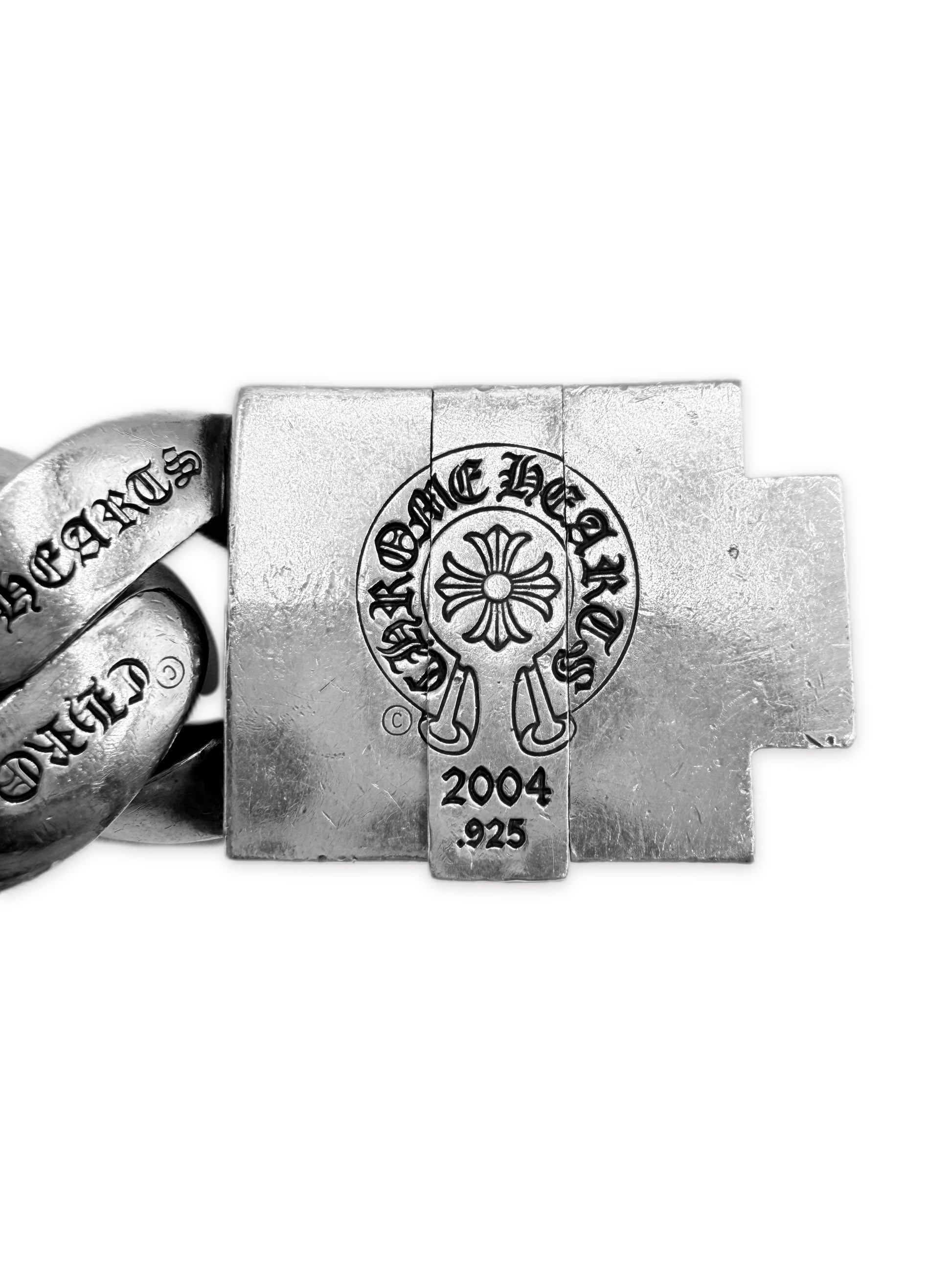 Chrome Hearts XXL Jumbo Cuban Link Plus Box ID .925 Silver Bracelet