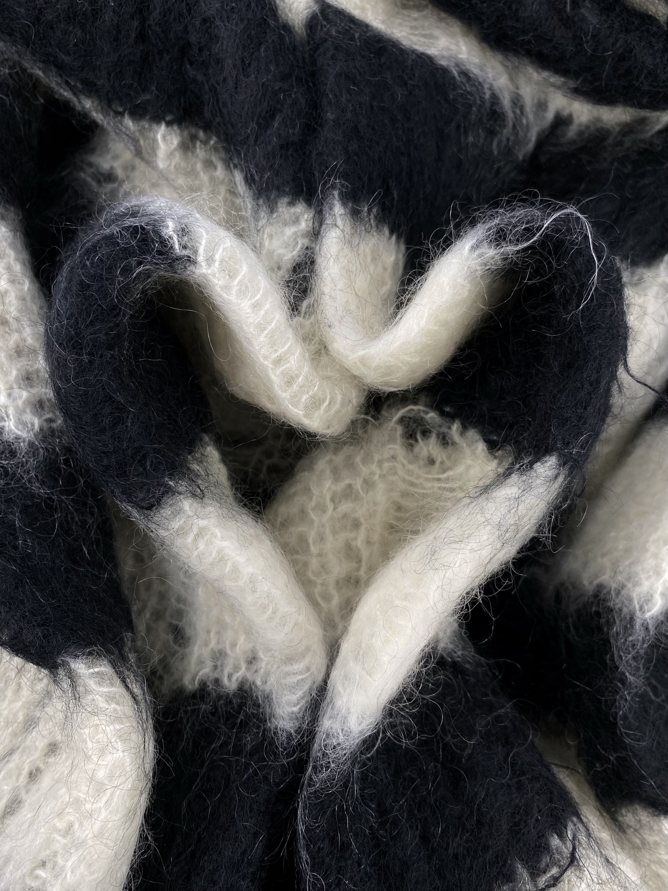 AW14 Junya Watanabe ‘Striped’ Grunge Knit Mohair Sweater
