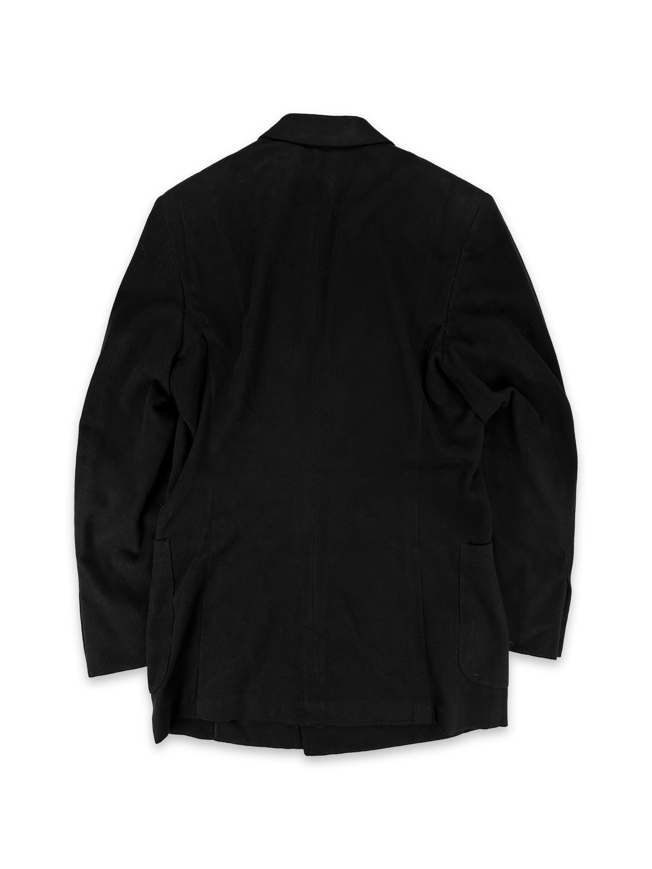 Prada Black Wool Double Breasted Peacoat