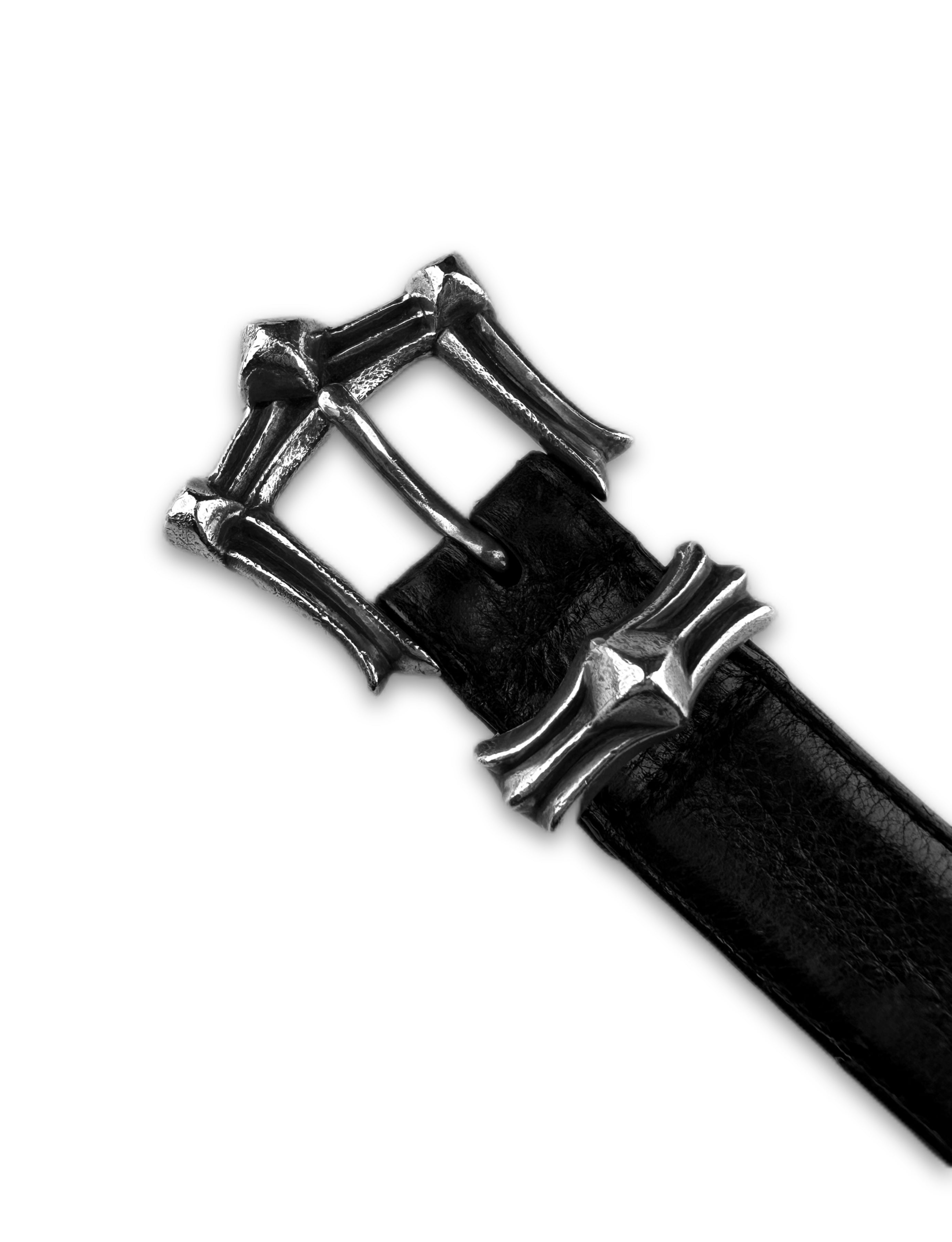 Chrome Hearts ‘Rockstar’ Punk Leather .925 Silver Belt