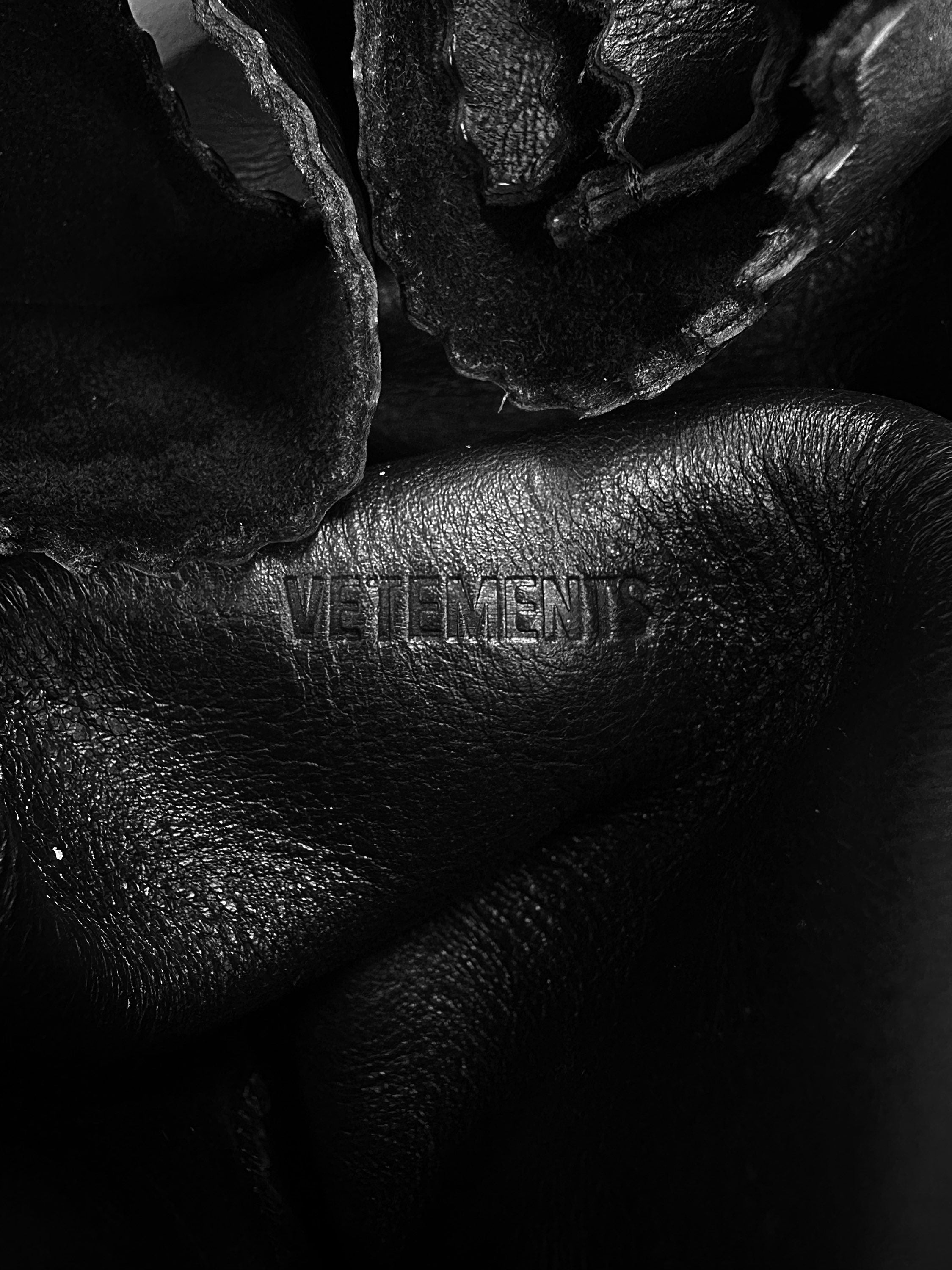Vetements Calfskin Leather Black Paper ‘Lunch’ Bag