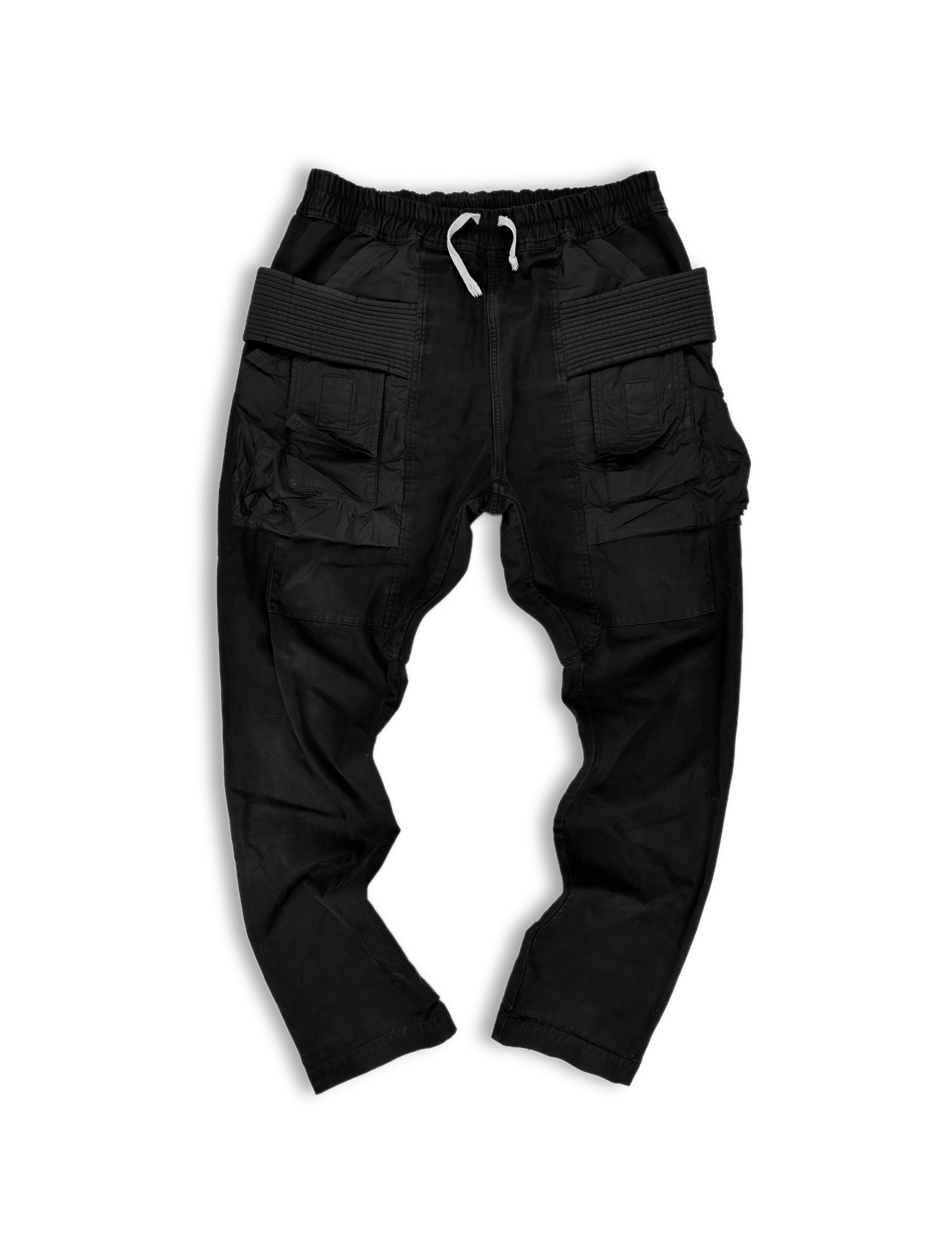 Rick Owens Black Nylon ‘Creatch Cargo’ Pants