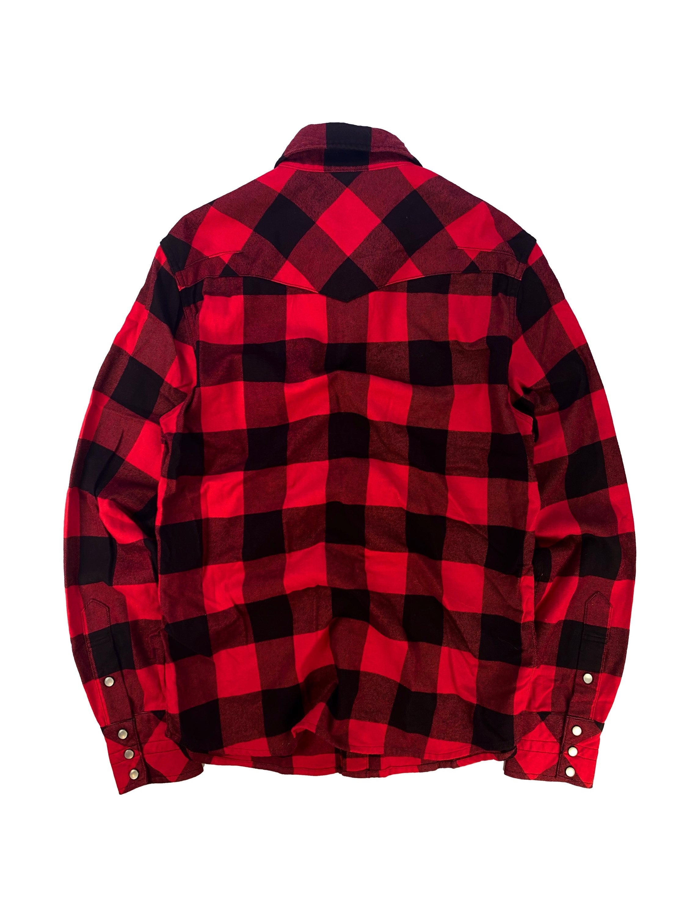 Number (N)ine Red Checkered Button Up Flannel Shirt