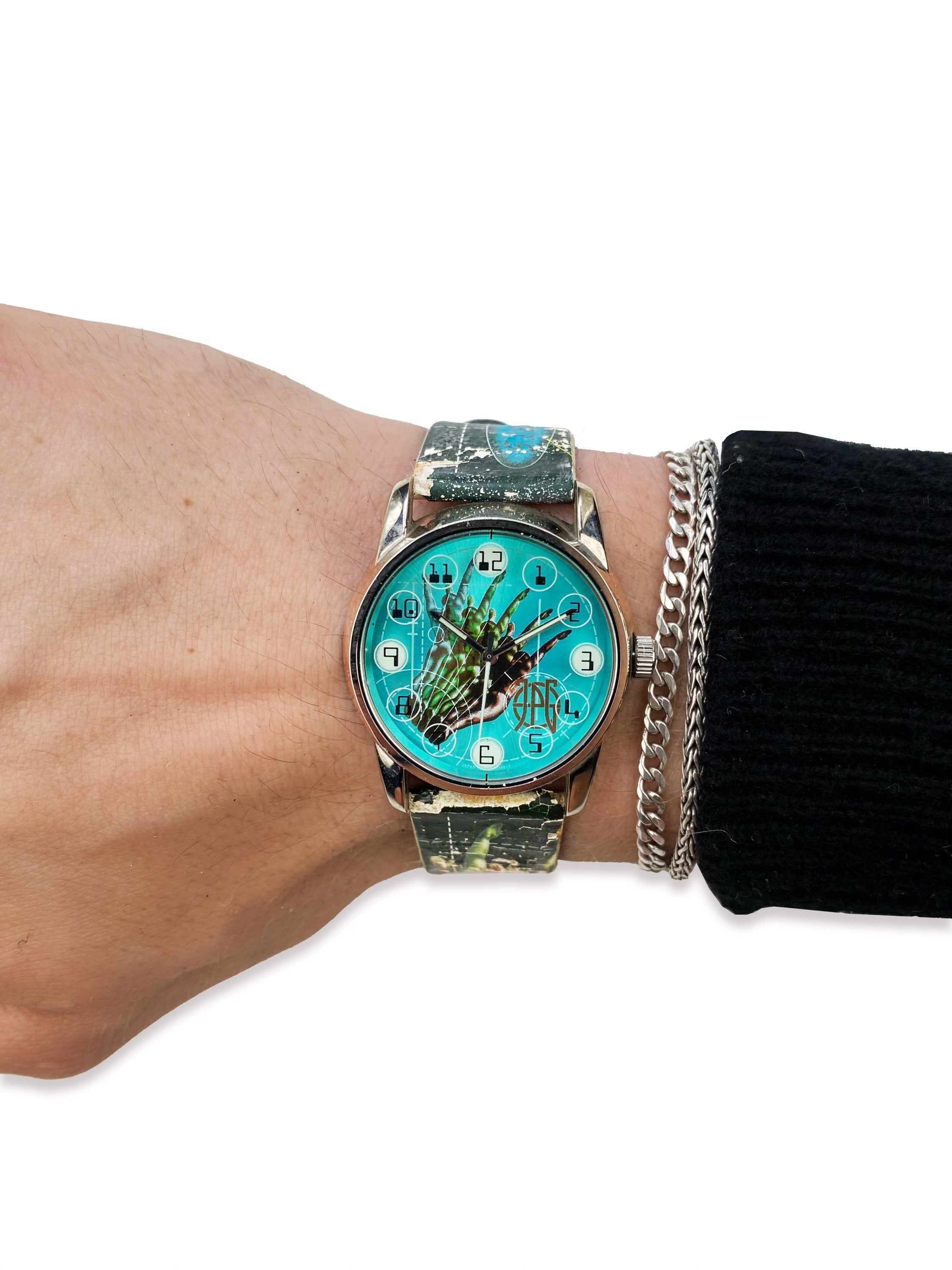 90’s Jean Paul Gaultier “Sports” Metallic Cyber Watch