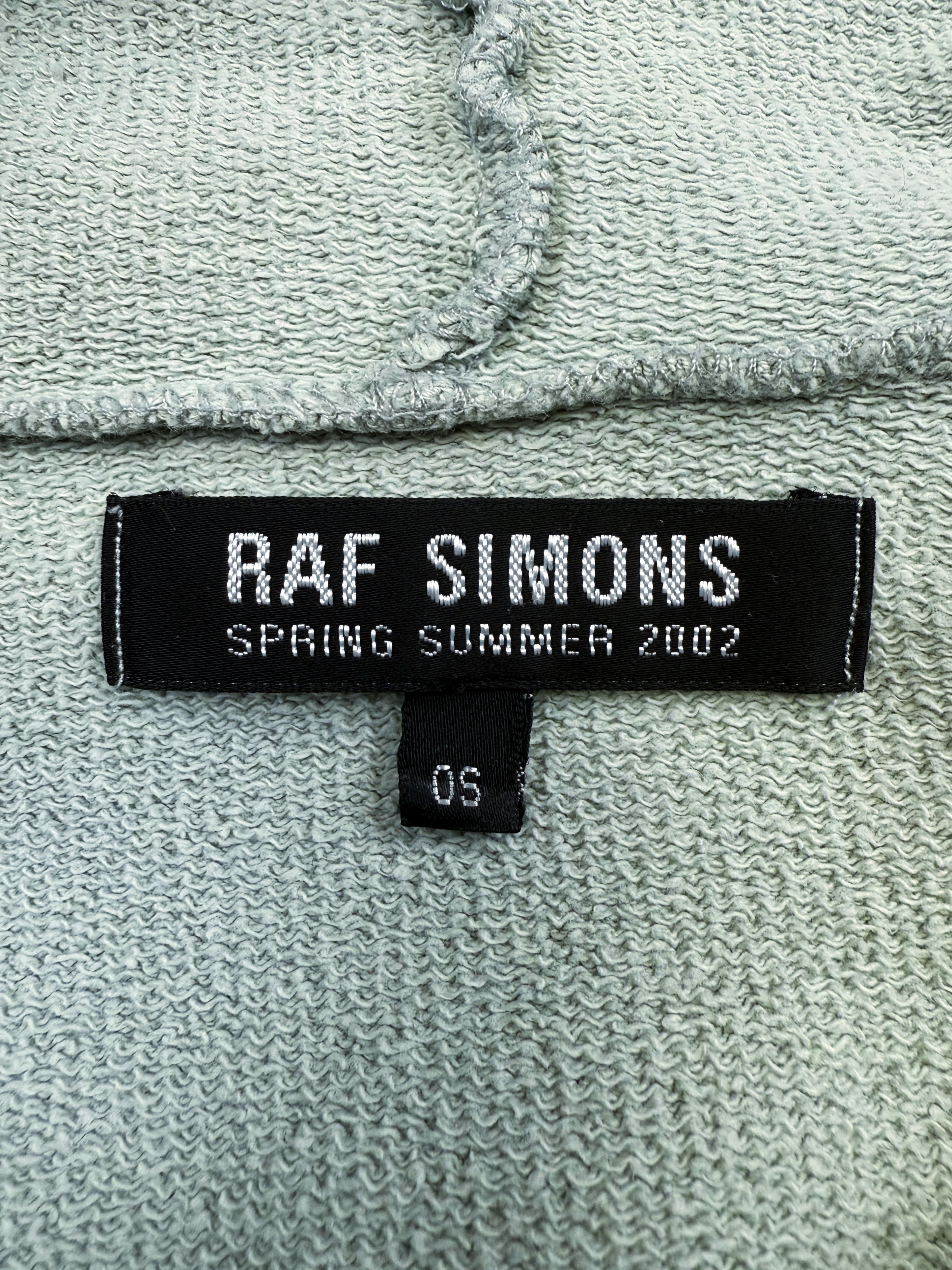 SS02 Raf Simons ‘Terror’ Mint OS Raglan Graphic Oversized Hoodie