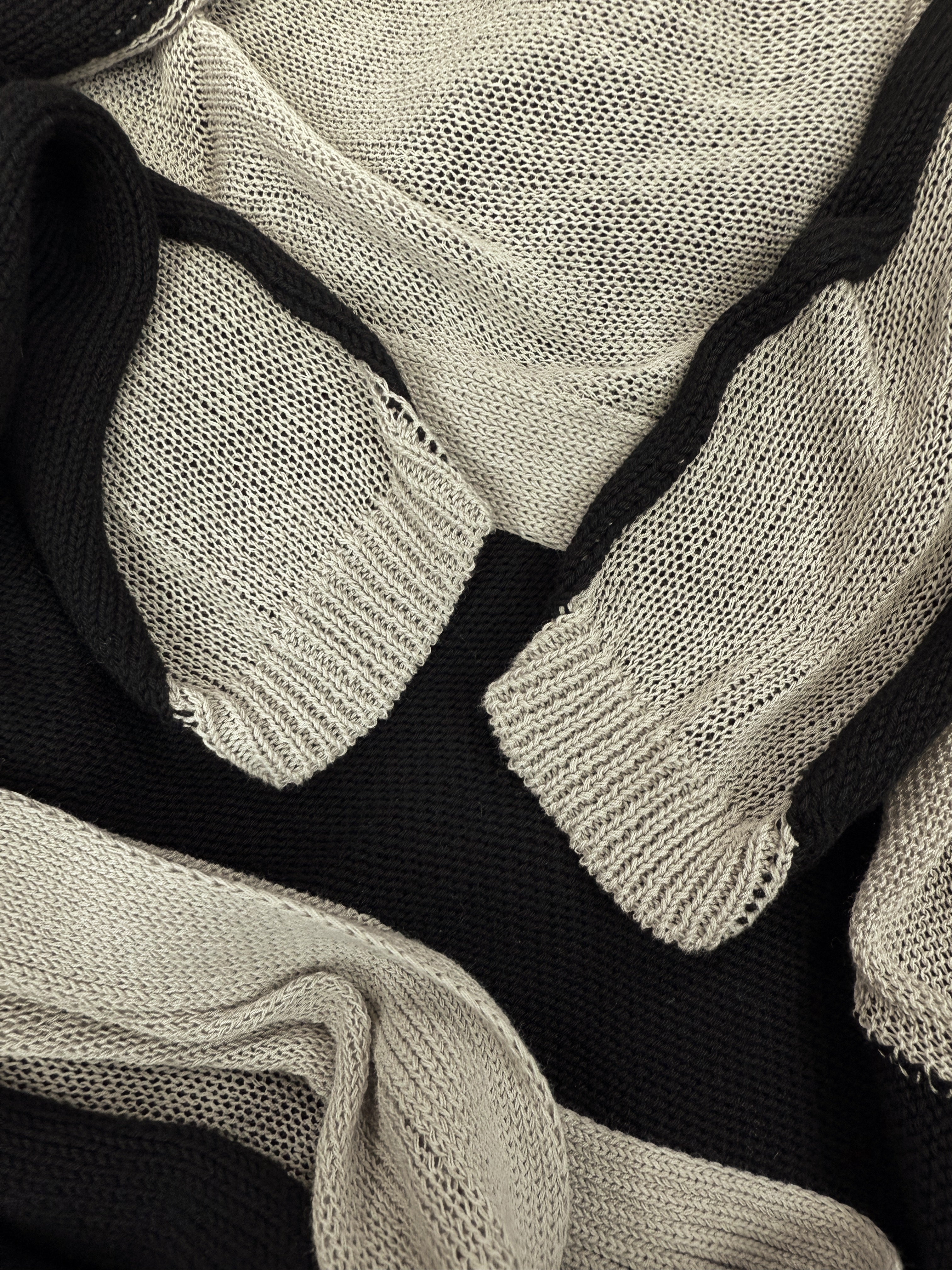 SS24 Rick Owens ‘Lido’ Two Tone Knitted Cardigan