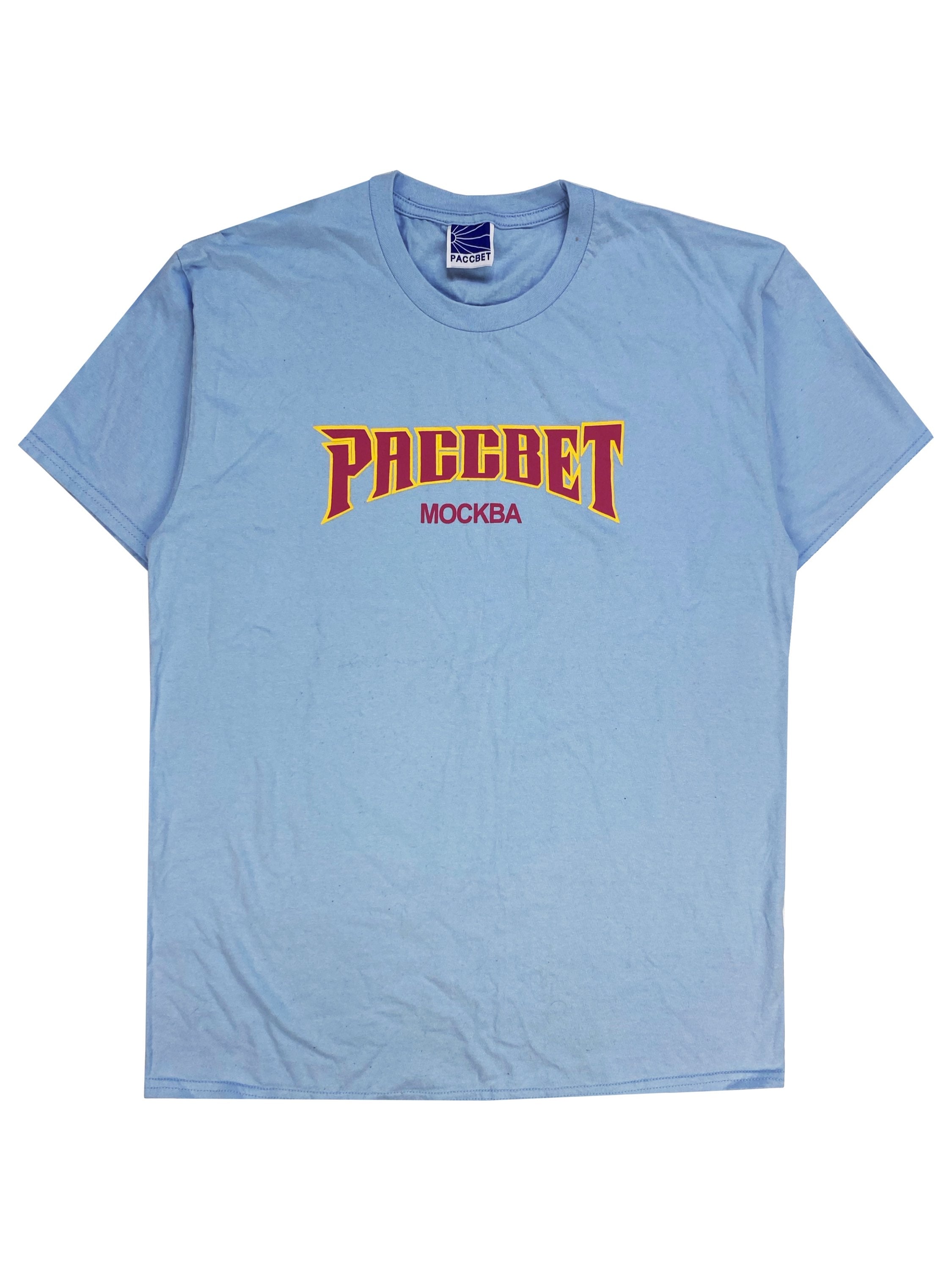 Paccbet ‘Mockba’ Graphic Baby Blue Logo T-Shirt