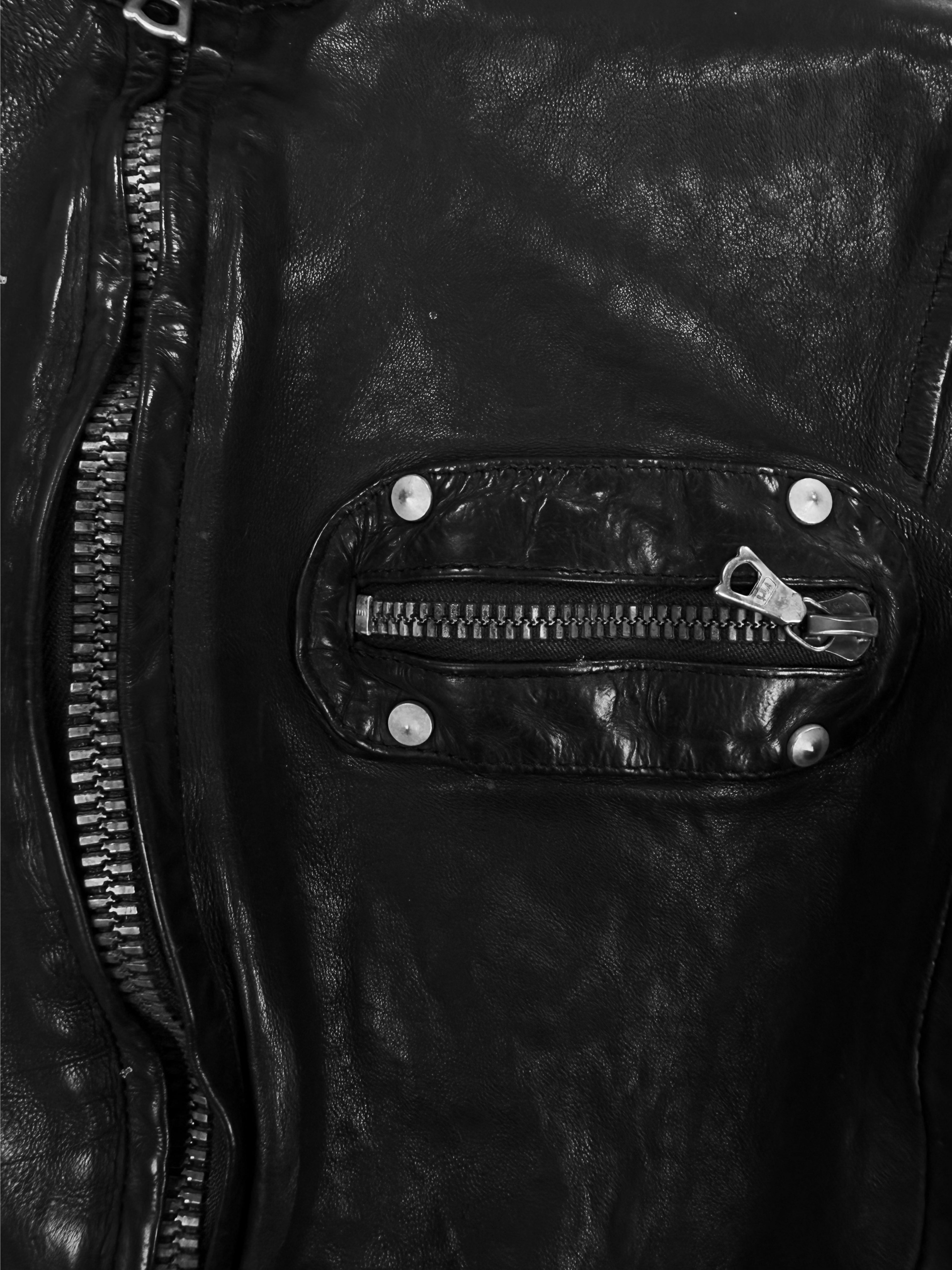Isamu Katayama Backlash Multi-zip Black Leather Moto Jacket