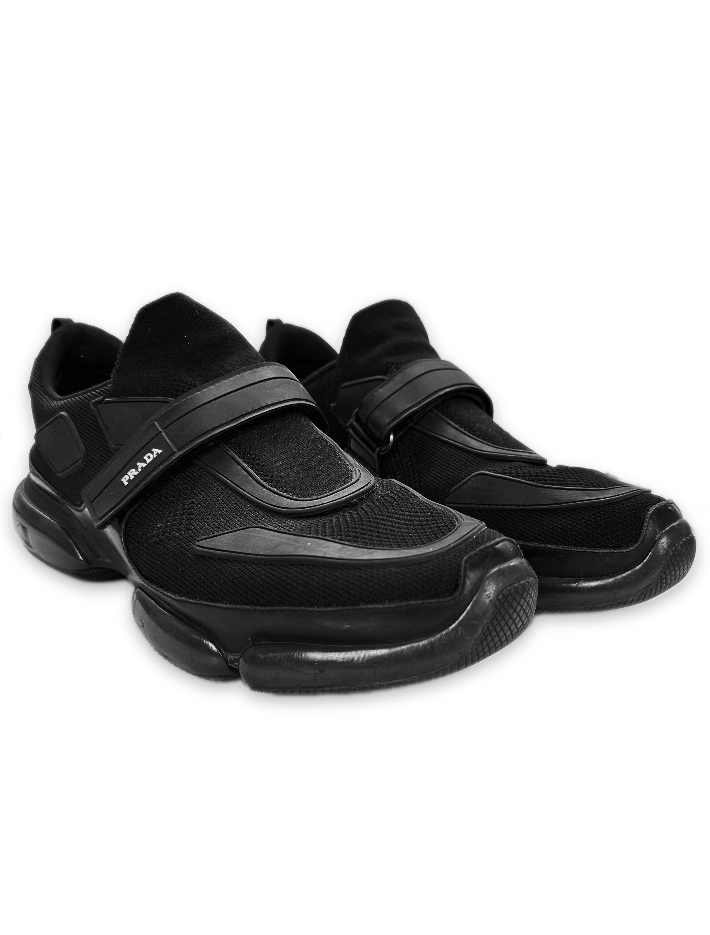 Prada Cloudburst Black Velcro Low-top Sneakers