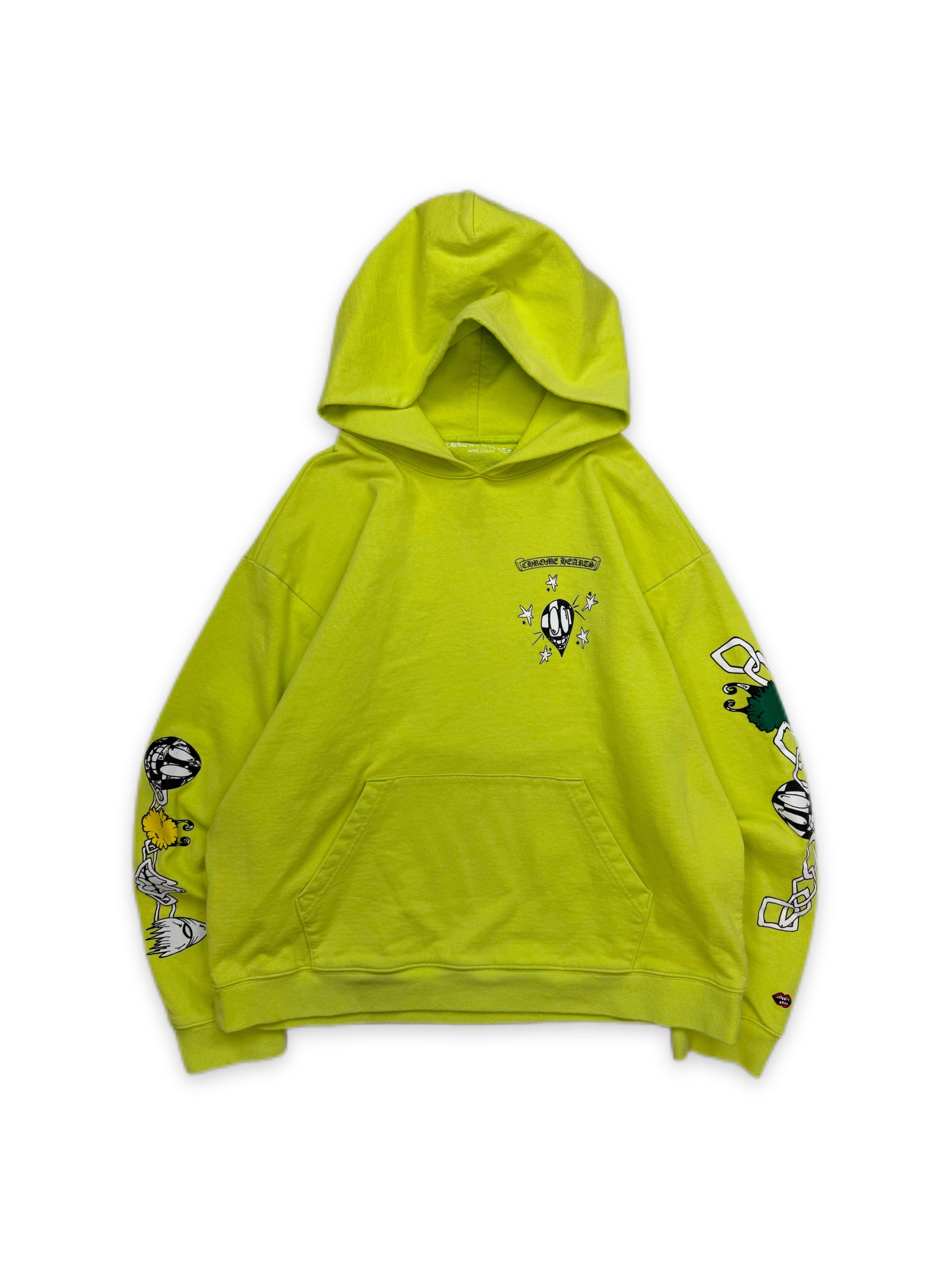 Chrome Hearts x Matty Boy Lime Green ‘Chain Game’ Hoodie