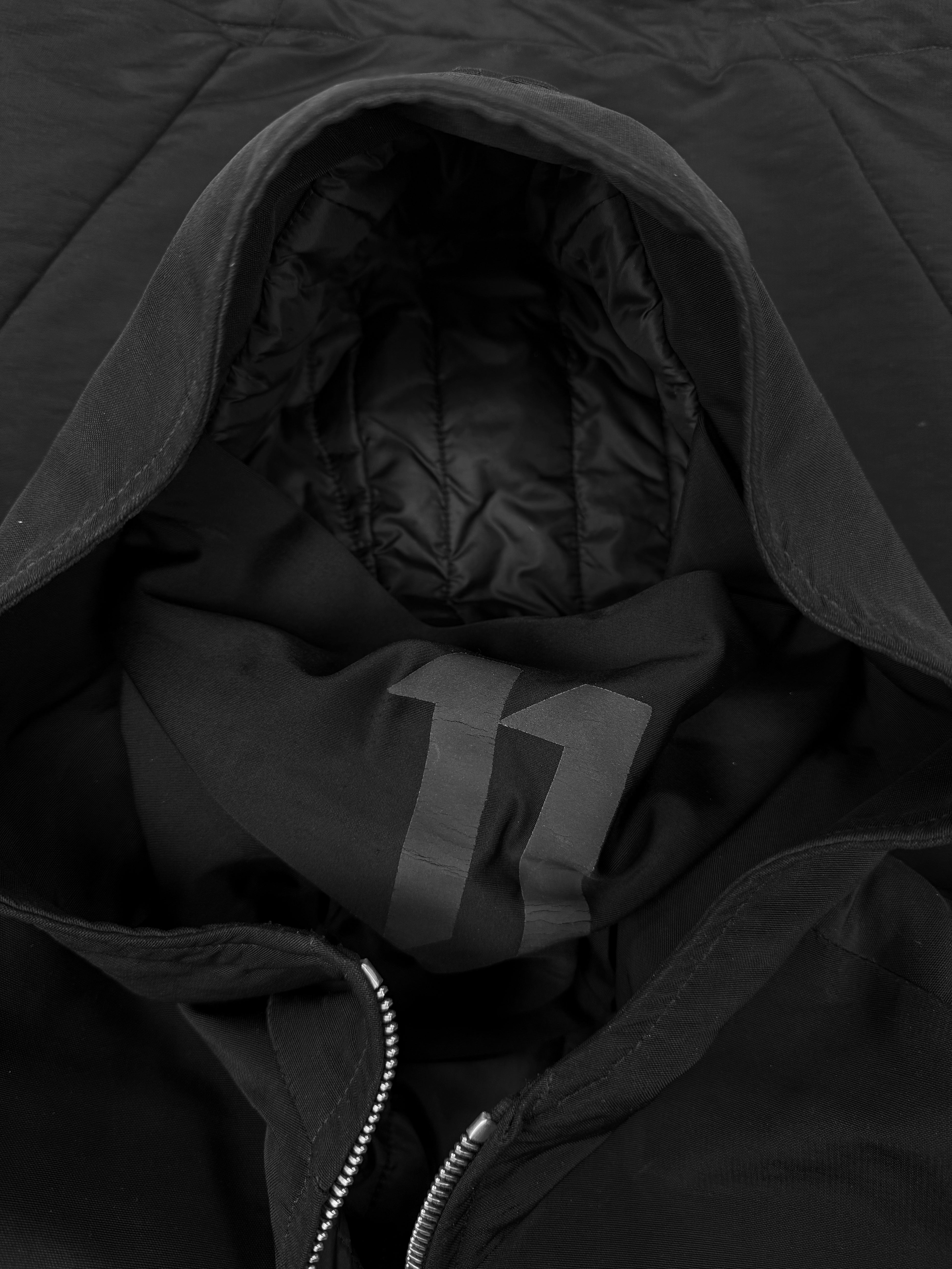 11 by Boris Bidjan Saberi Masked Multi-zip Black Jacket