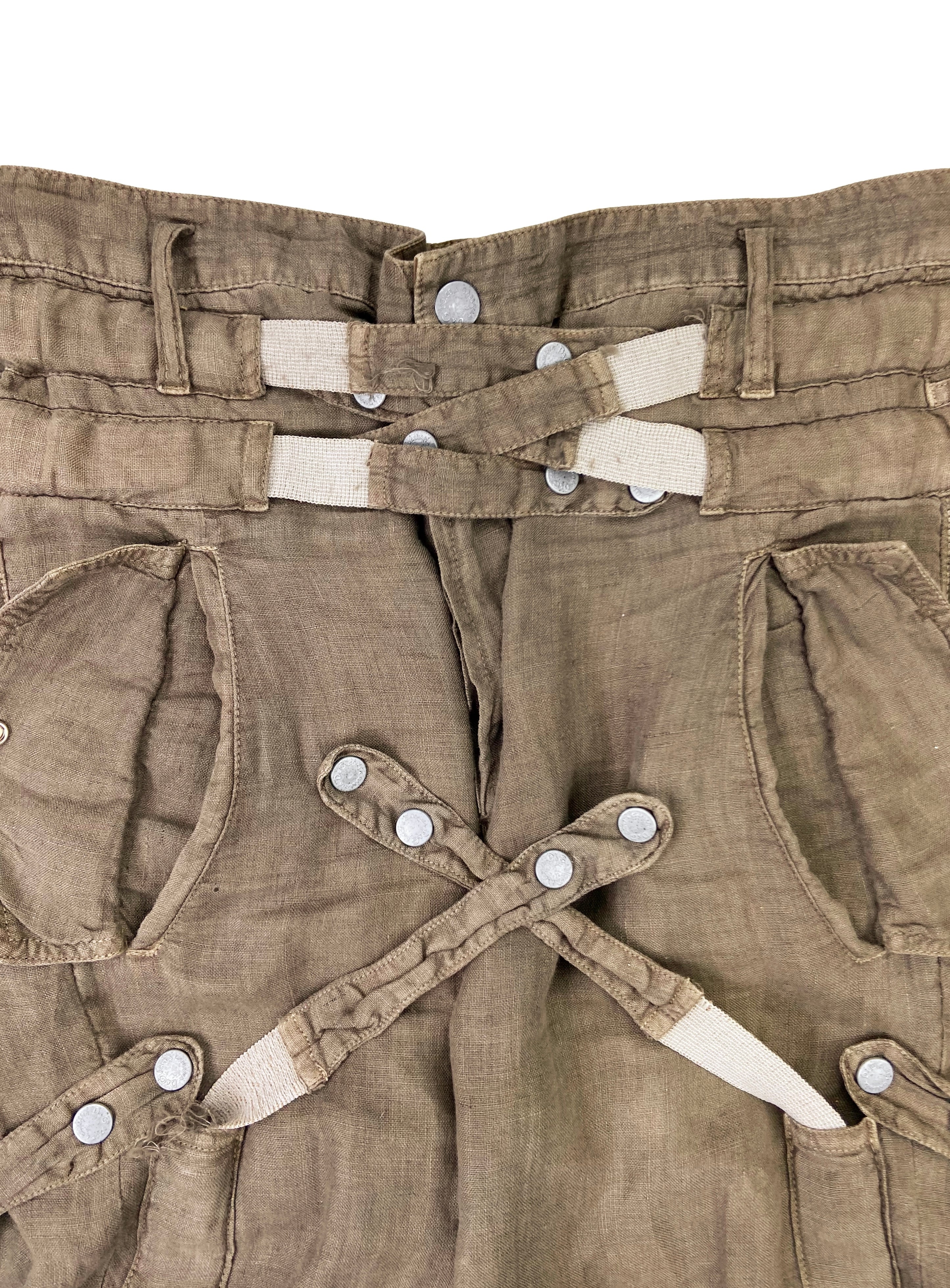 2000’s Dolce & Gabbana Bondage Strap Linen Cargos