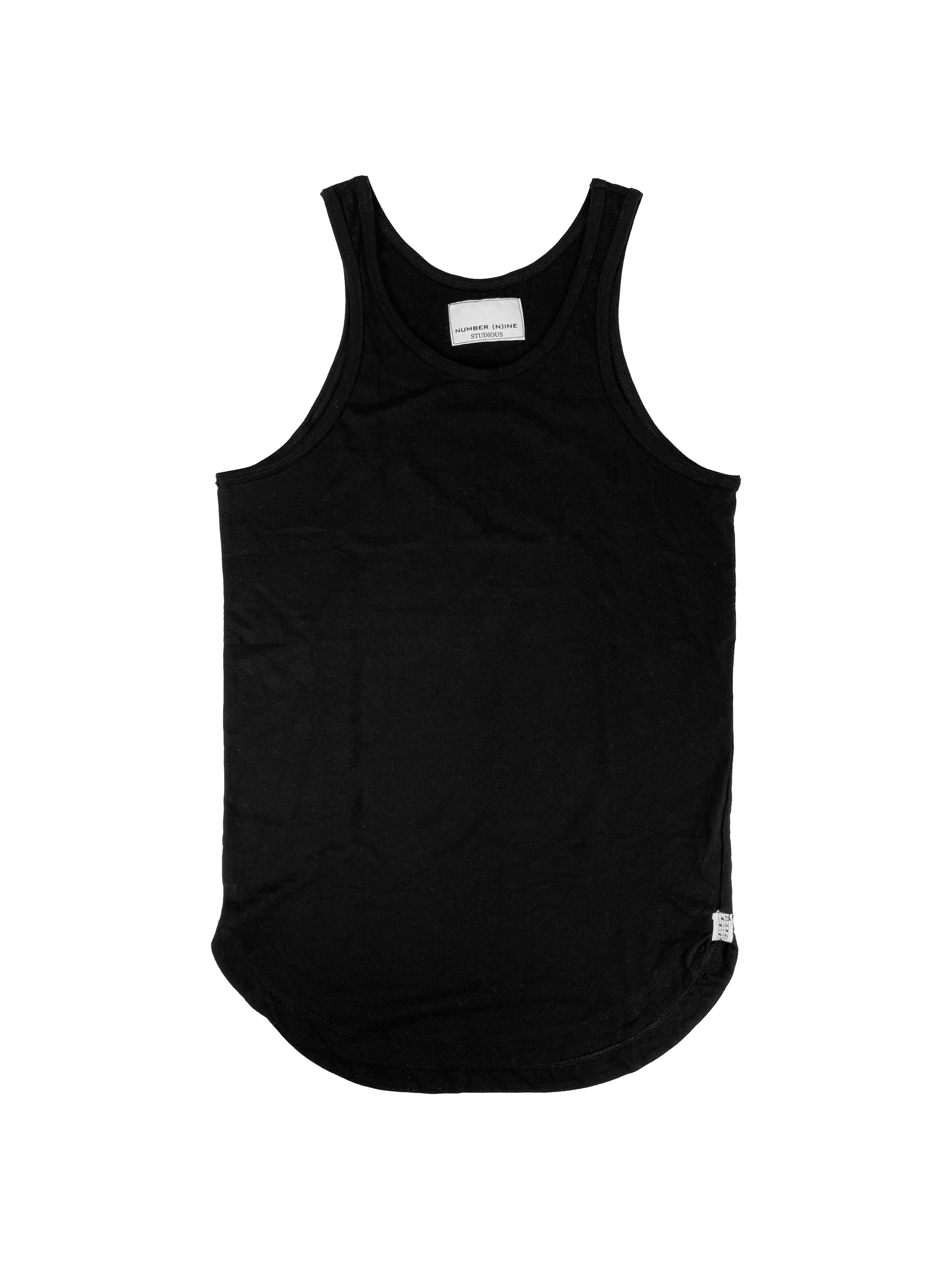 Number (N)ine Black Ribbed Skin Fitting Tank Top