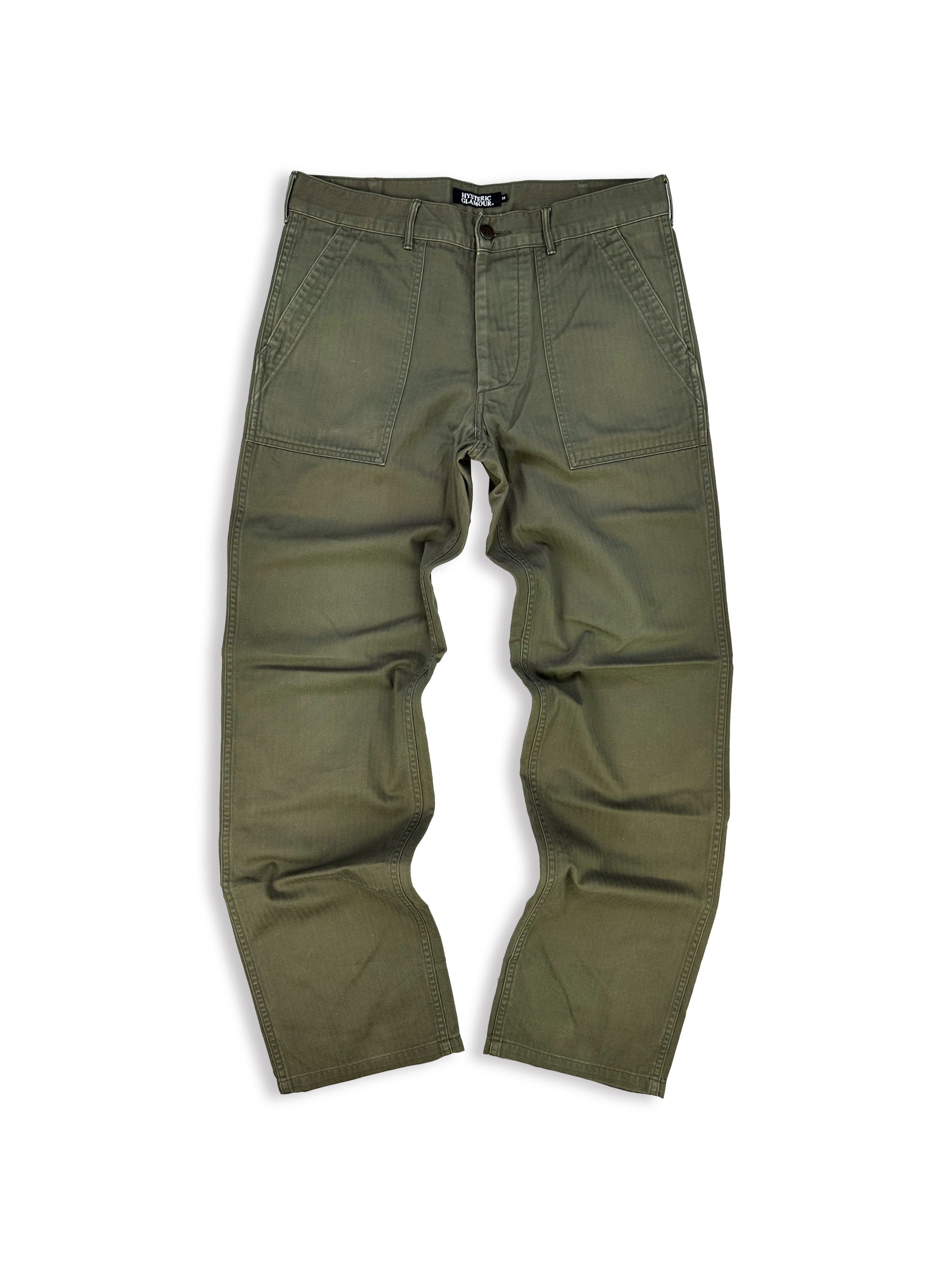 Hysteric Glamour Olive Green ‘Paneled’ Wide Cut Pants