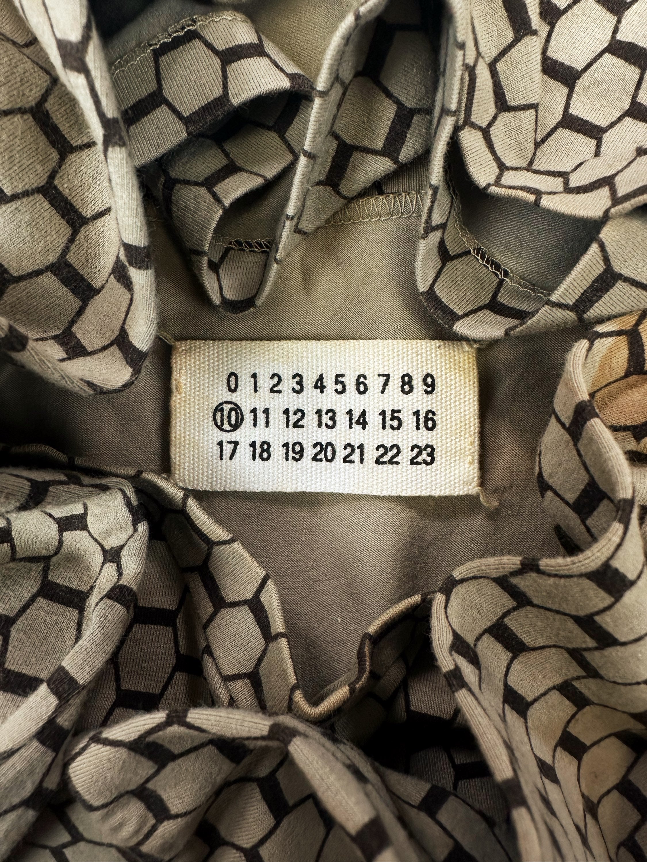 Maison Margiela ‘Hexagon’ Geometric Pattern Long Sleeve Shirt