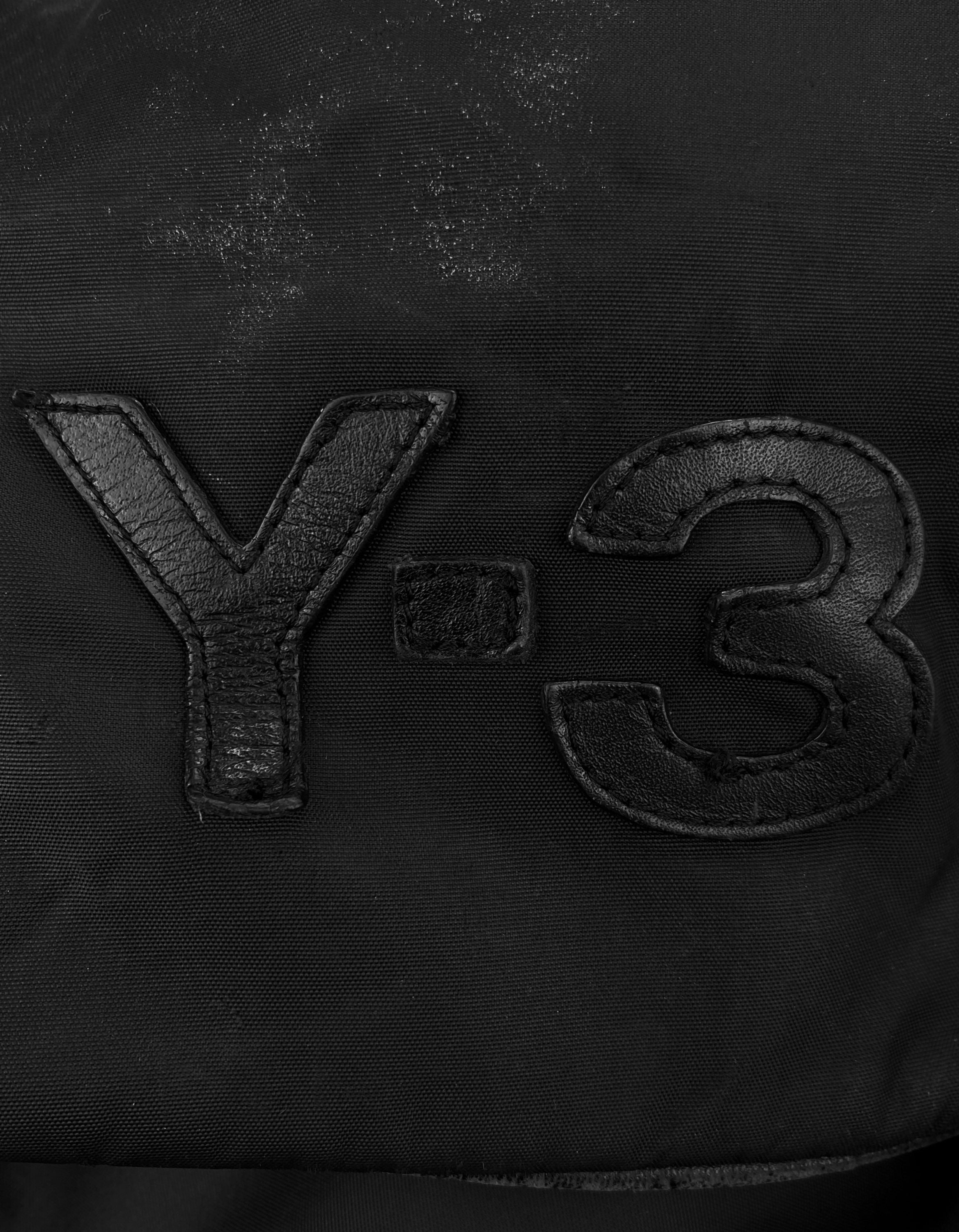 2005 Y-3 Black Nylon 3D Cargo Pocket Metallic Hand Bag