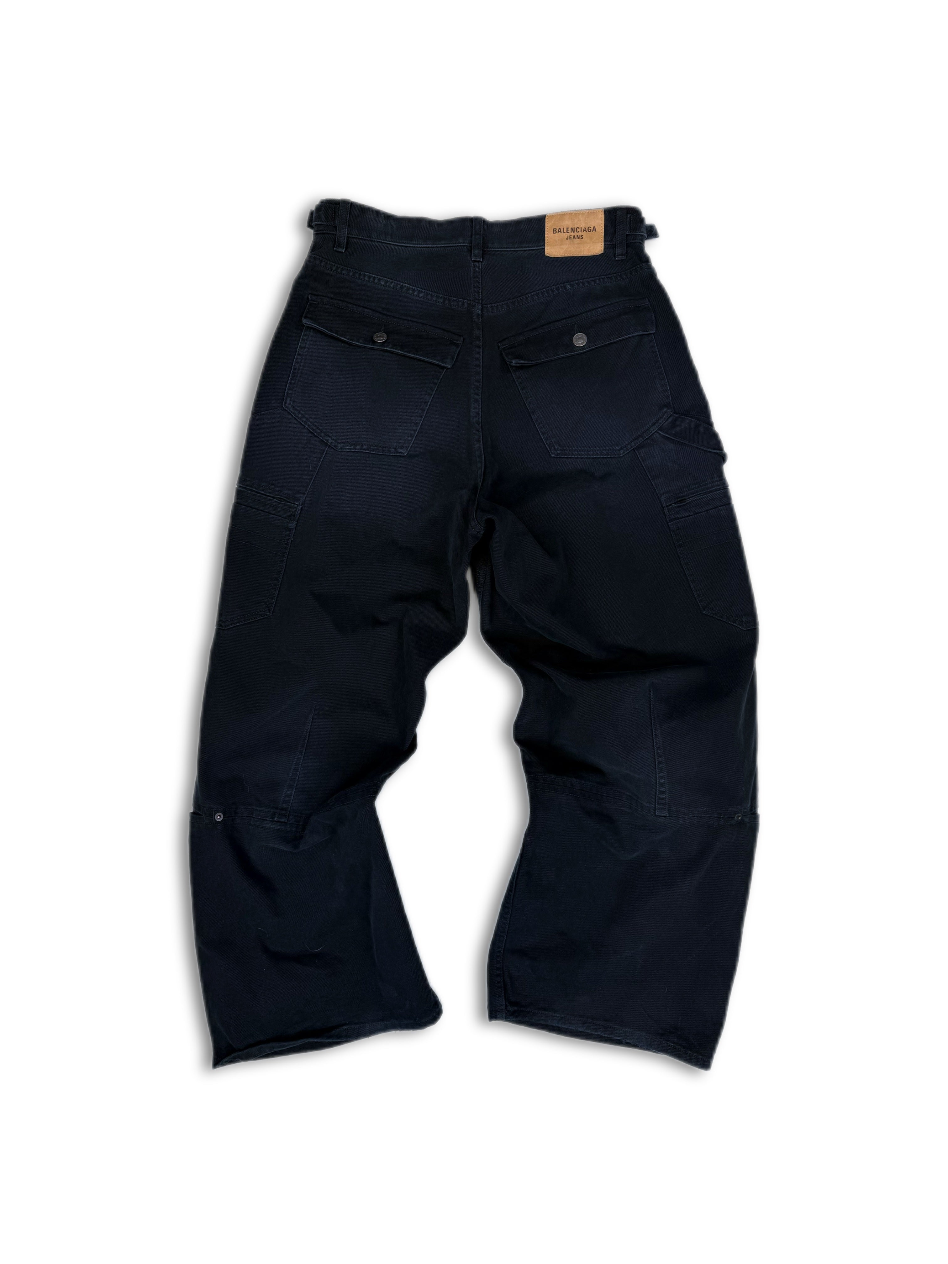 AW23 Balenciaga Baggy Multi Pocket Denim ‘Carpenter’ Pants