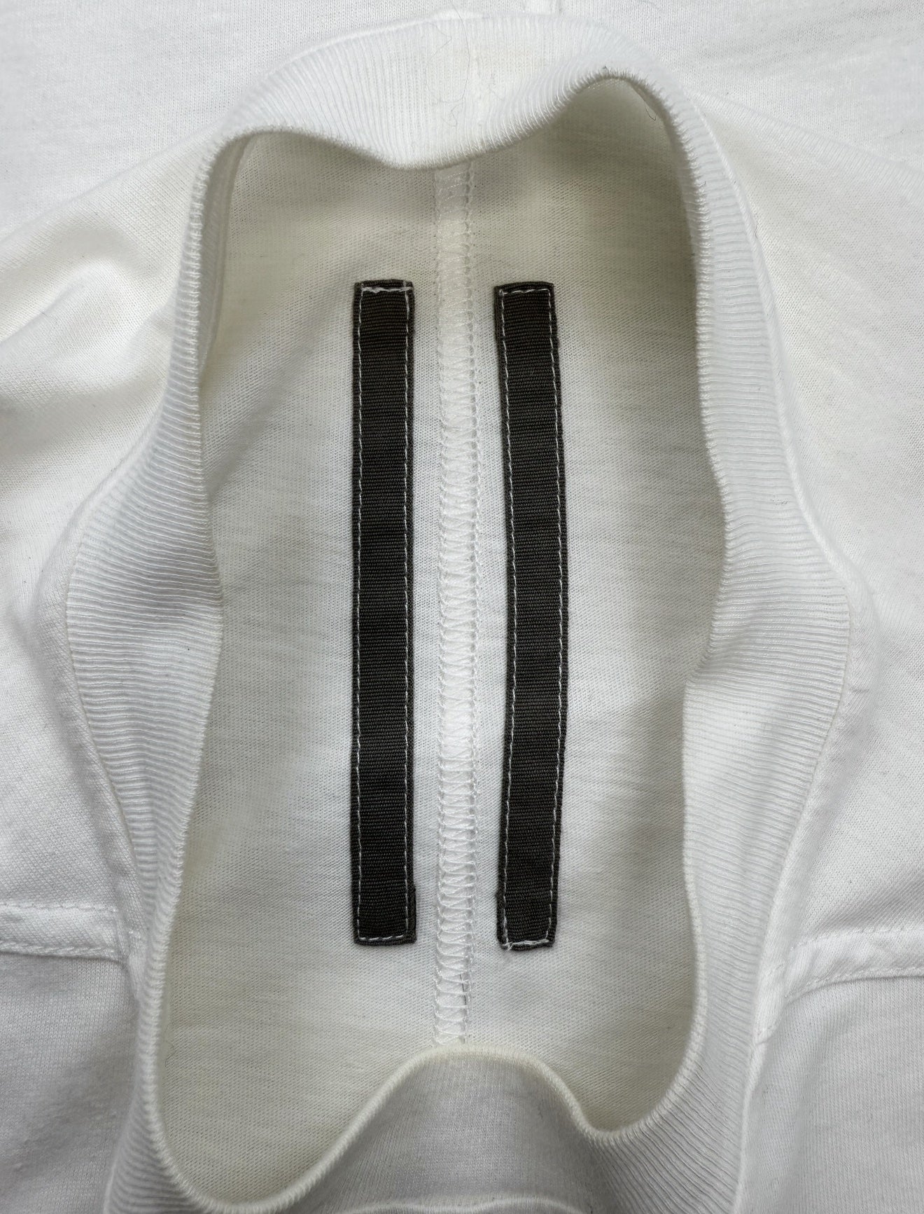 SS19 Rick Owens Patchwork Two Tone White T-Shirt