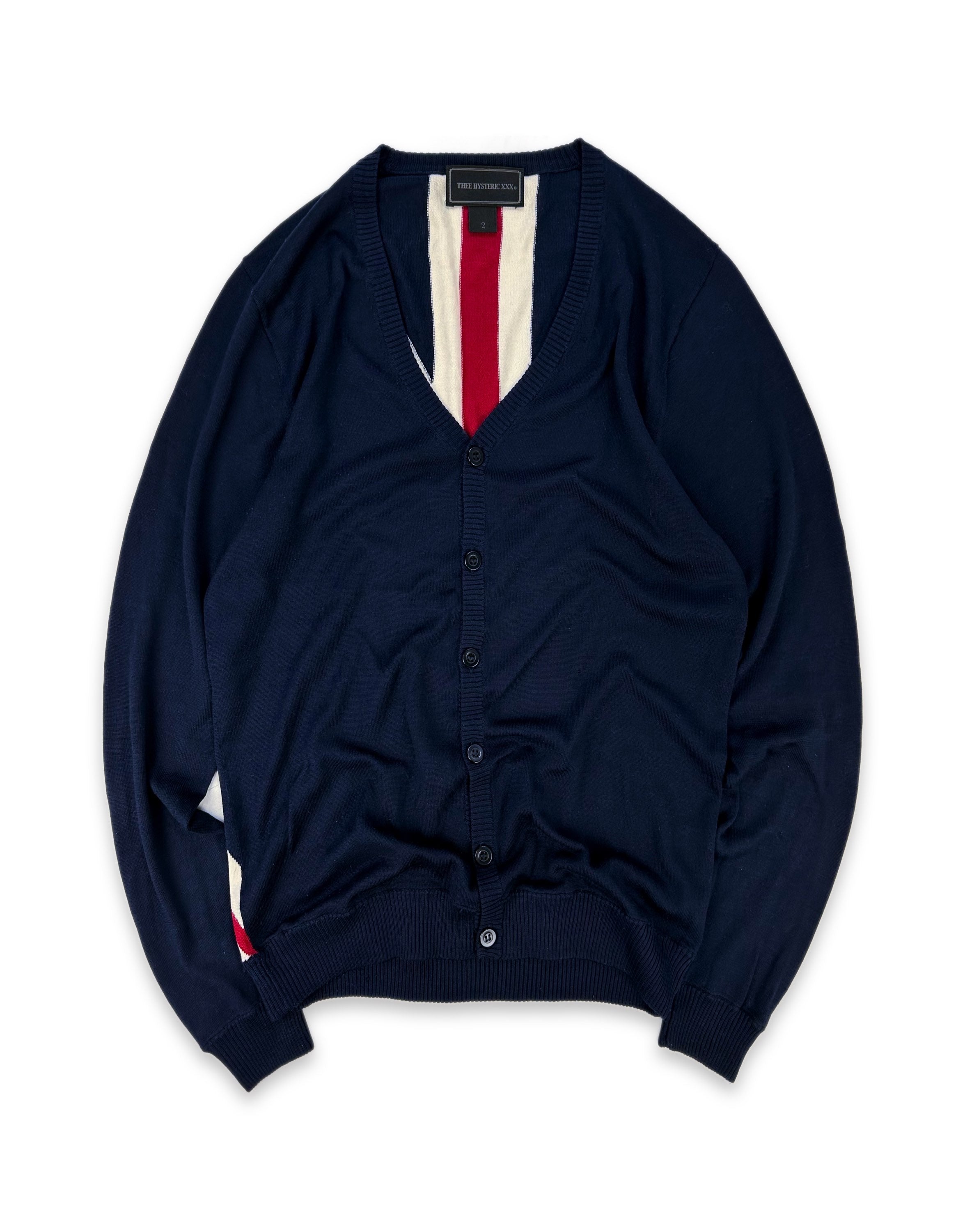 00s Hysteric Glamour ‘Union Jack’ Flag Motif Knitted Cardigan