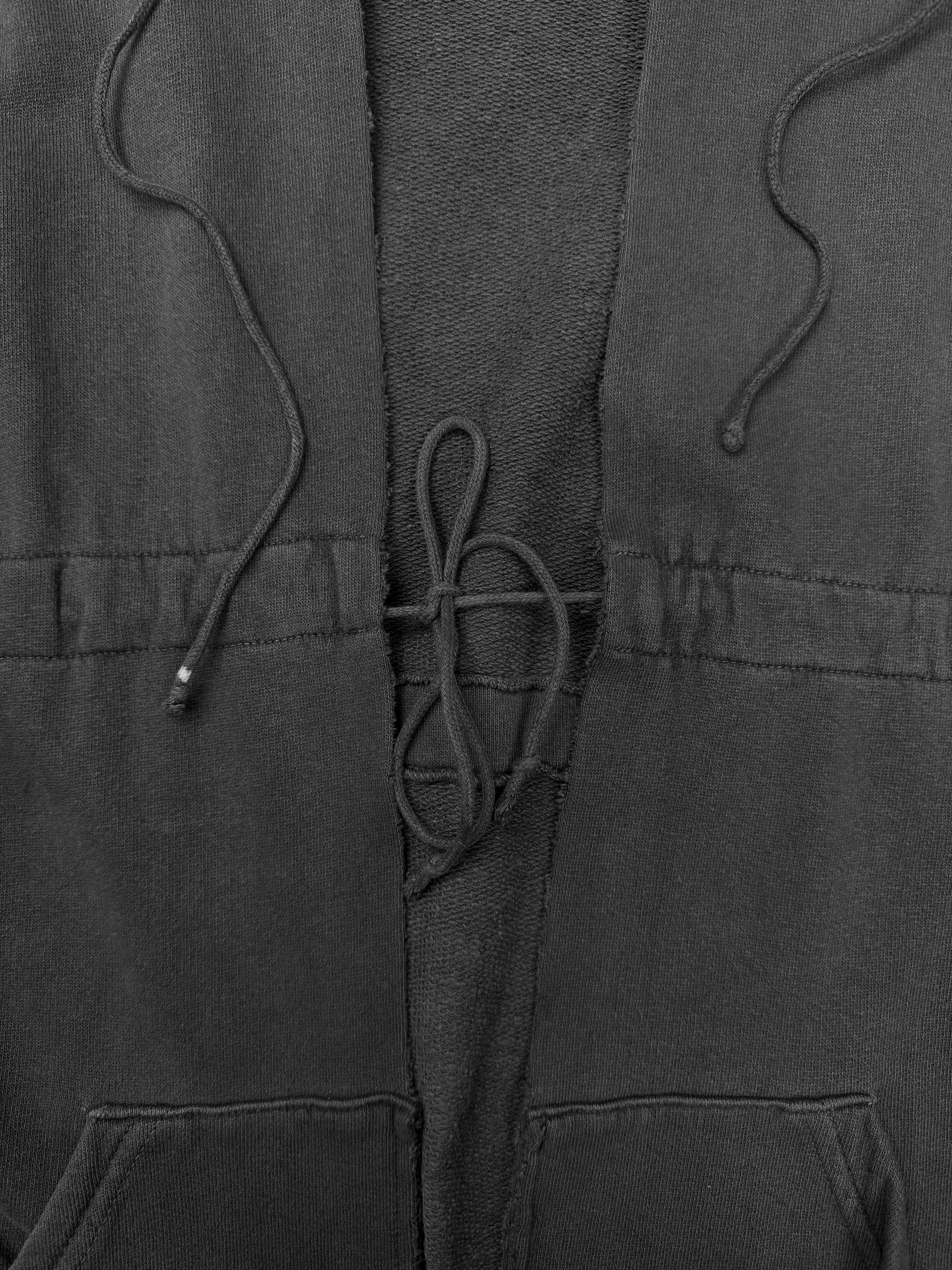 SS04 Raf Simons MTCBU Oversized String Charcoal Grey Hoodie