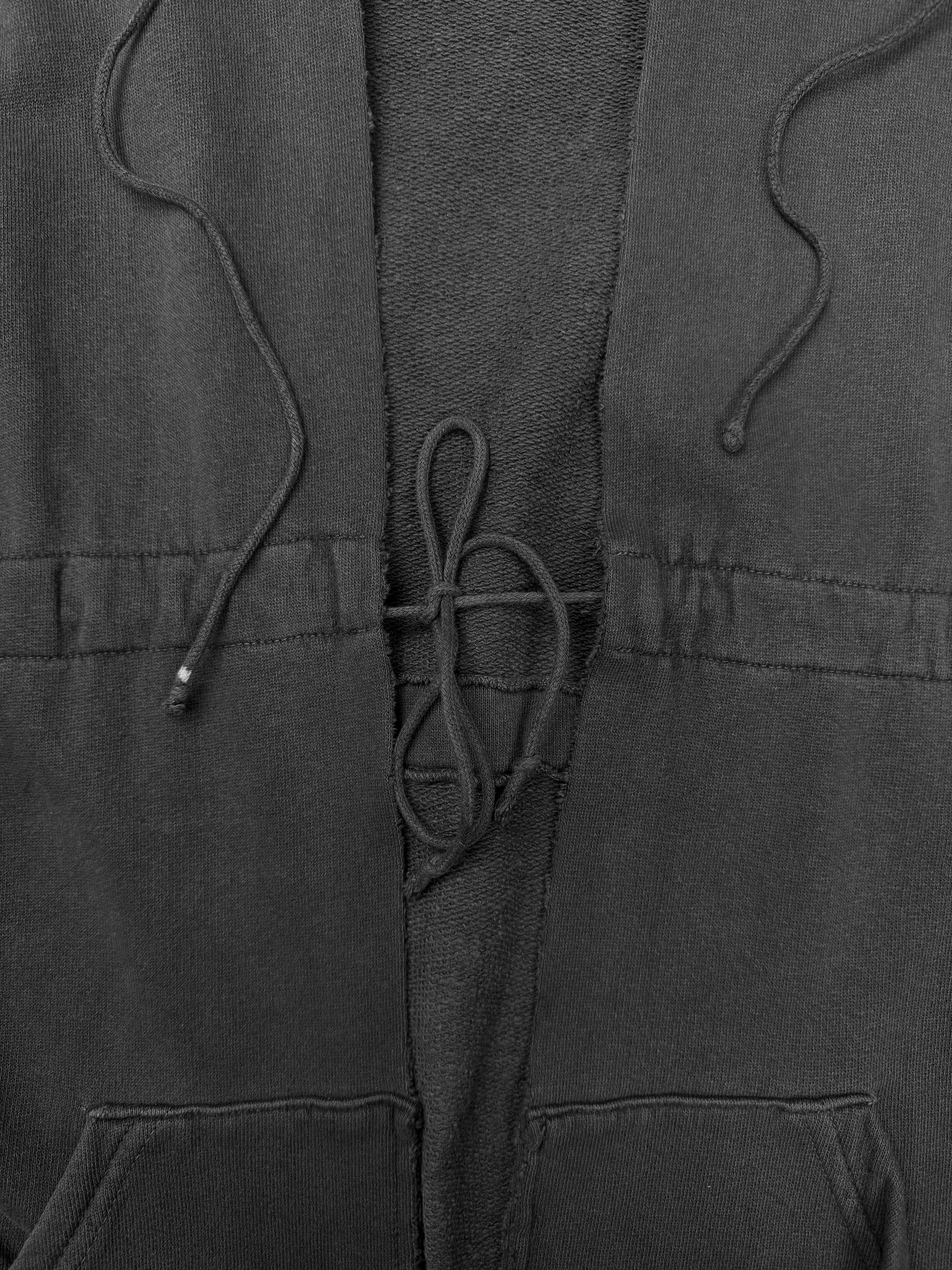 SS04 Raf Simons MTCBU Oversized String Charcoal Grey Hoodie