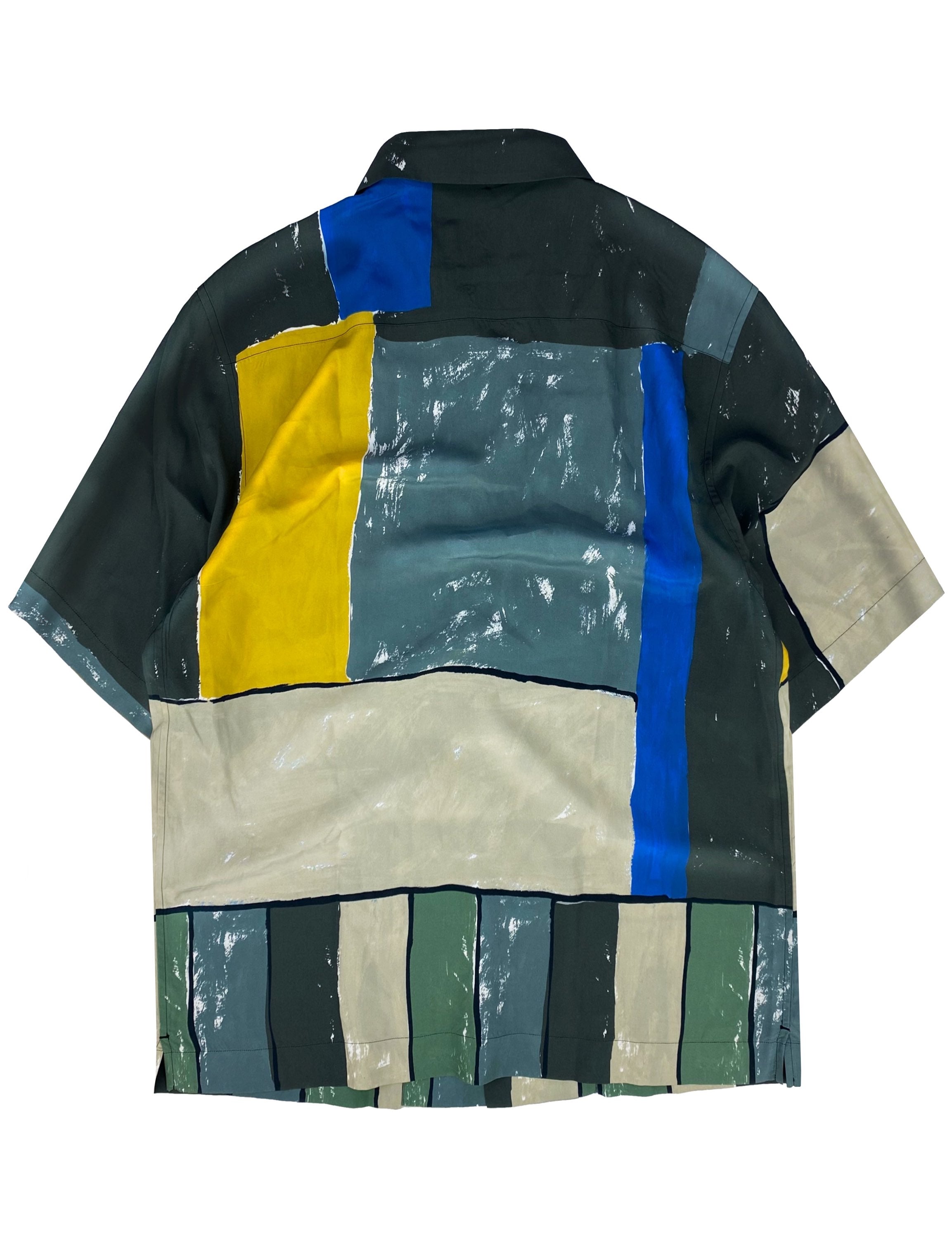SS17 Prada ‘Still Life’ Abstract Painting Camp Collar Shirt