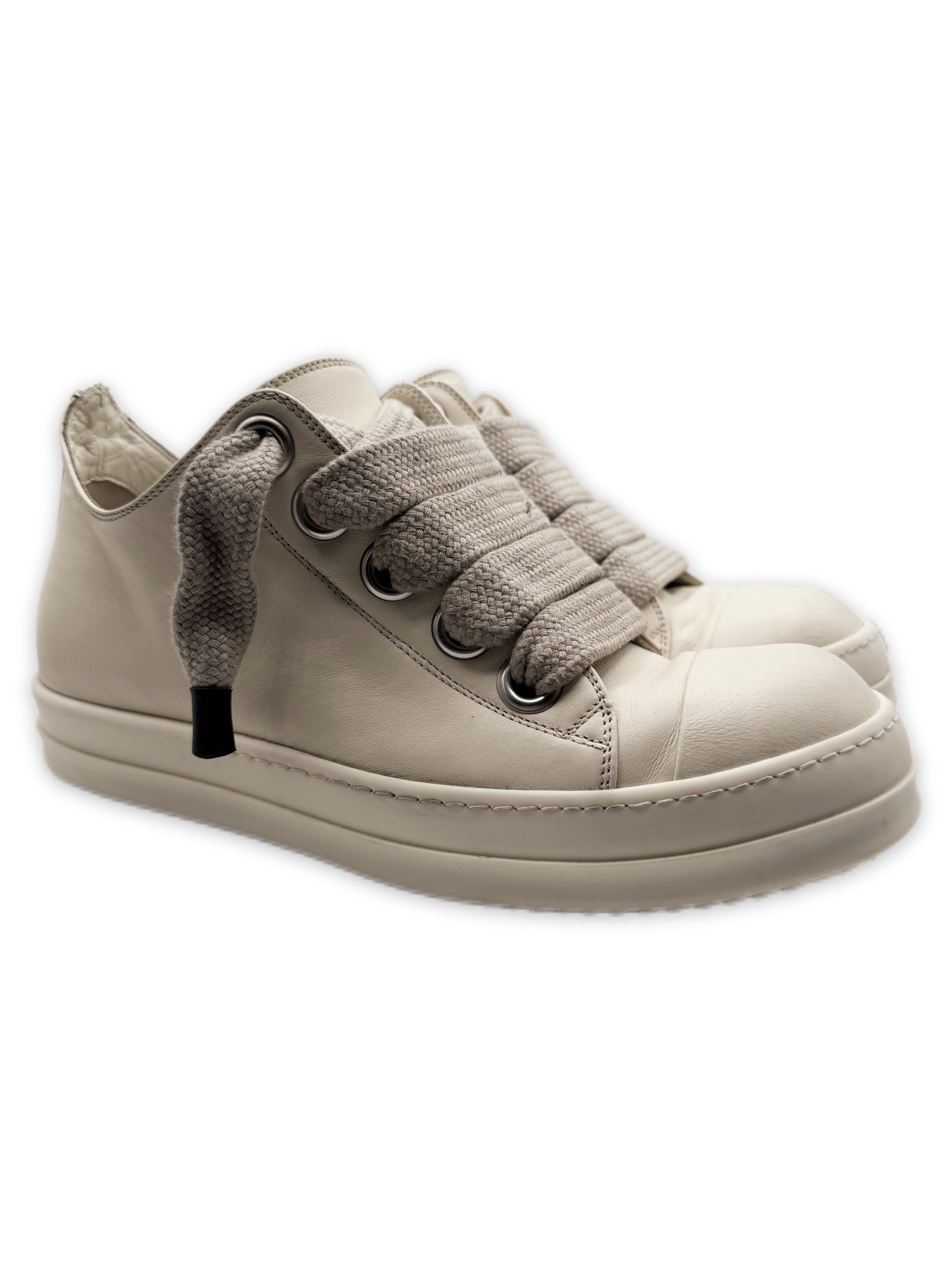Rick Owens Jumbo Lace Low-top Leather Ramone Sneakers