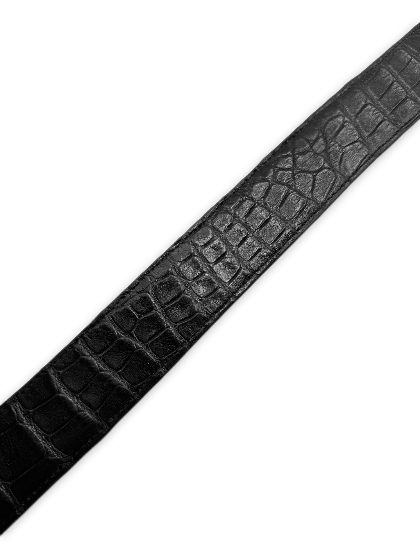 Chrome Hearts Alligator Leather 4 Piece .925 Silver Black Western Belt
