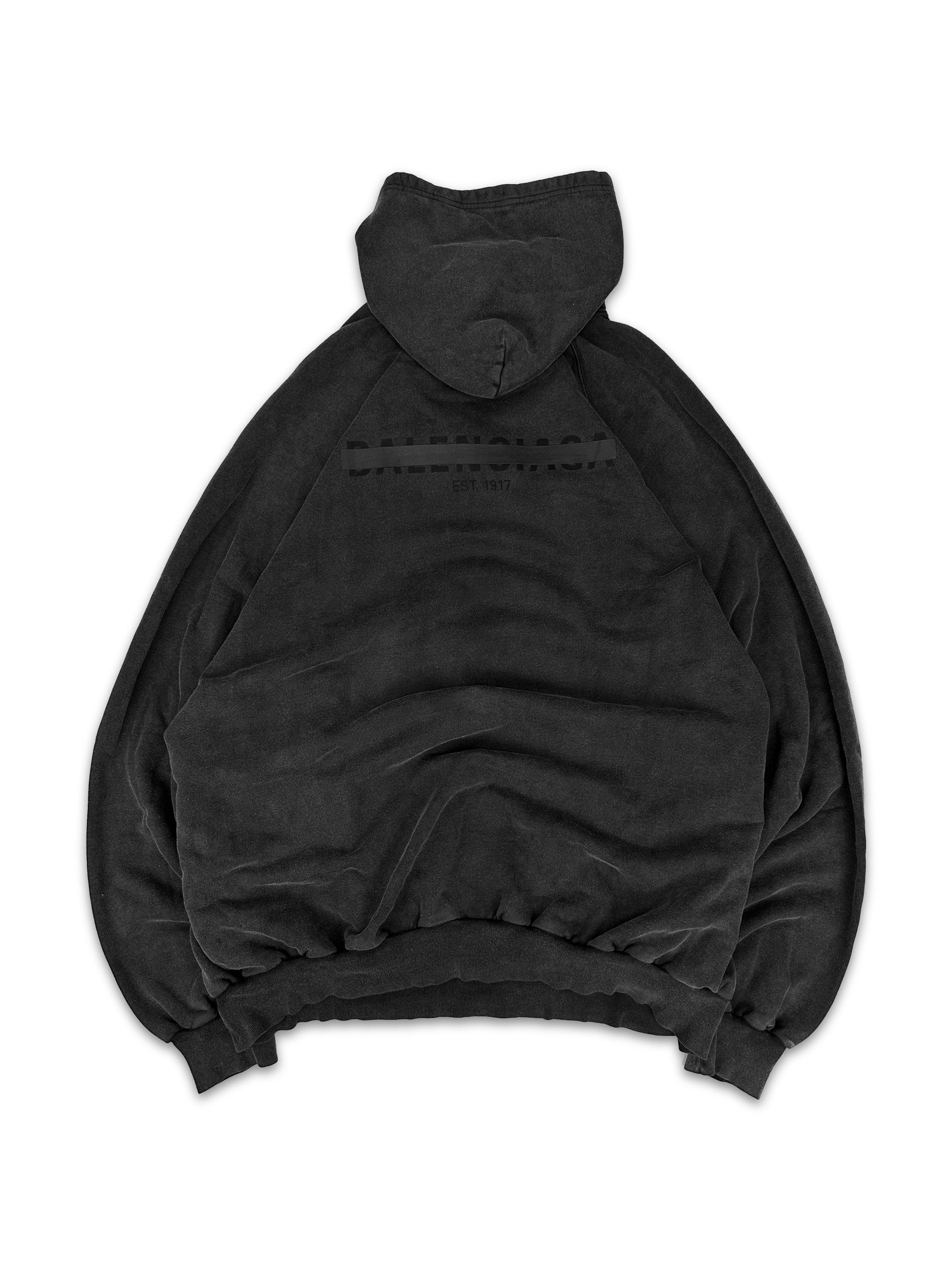 AW22 Balenciaga ‘Strike Logo’ 1917 Wash Grey Hoodie
