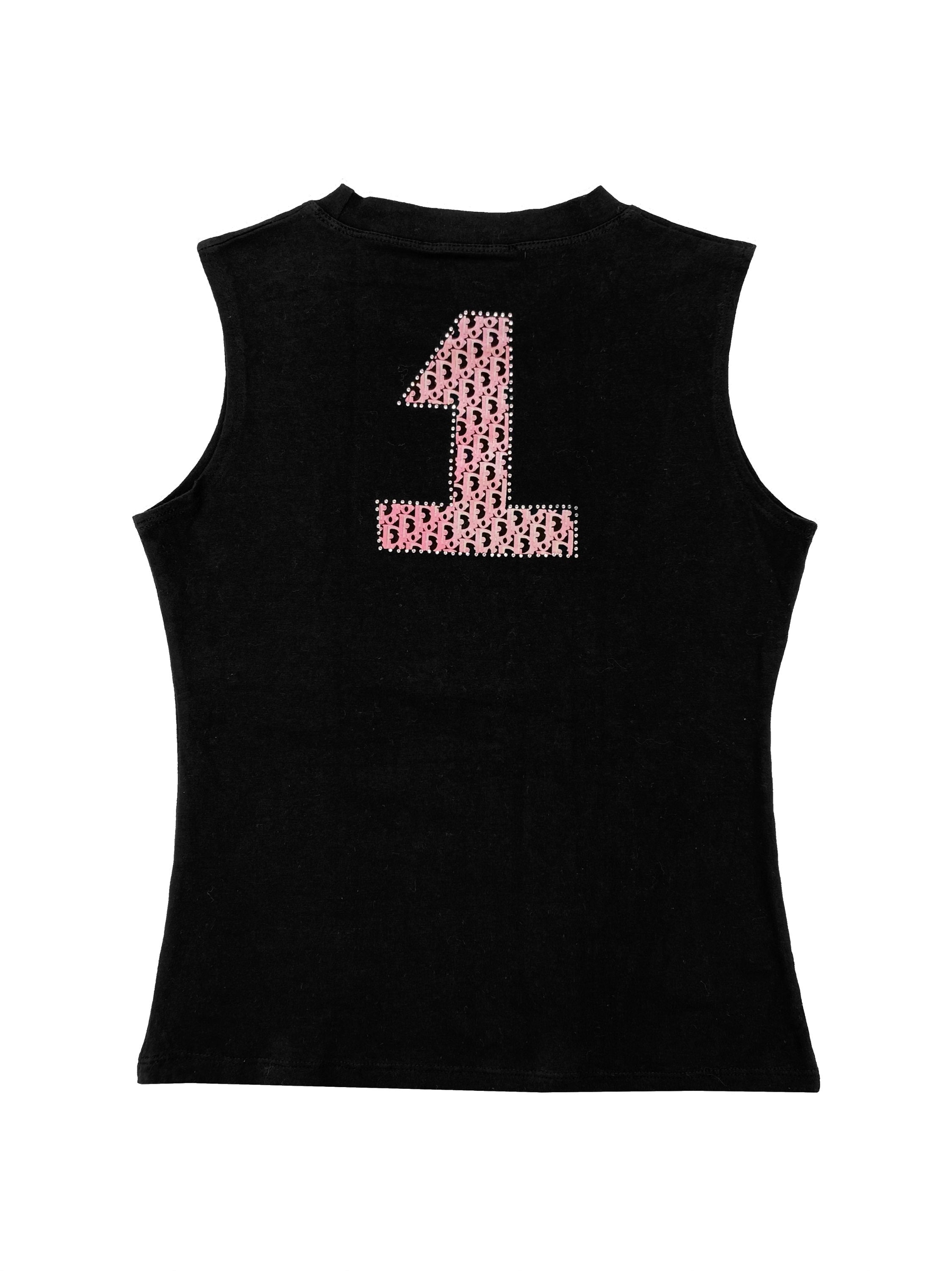 Dior “J’adore Dior” Bejeweled Trotter Monogram Tank-top